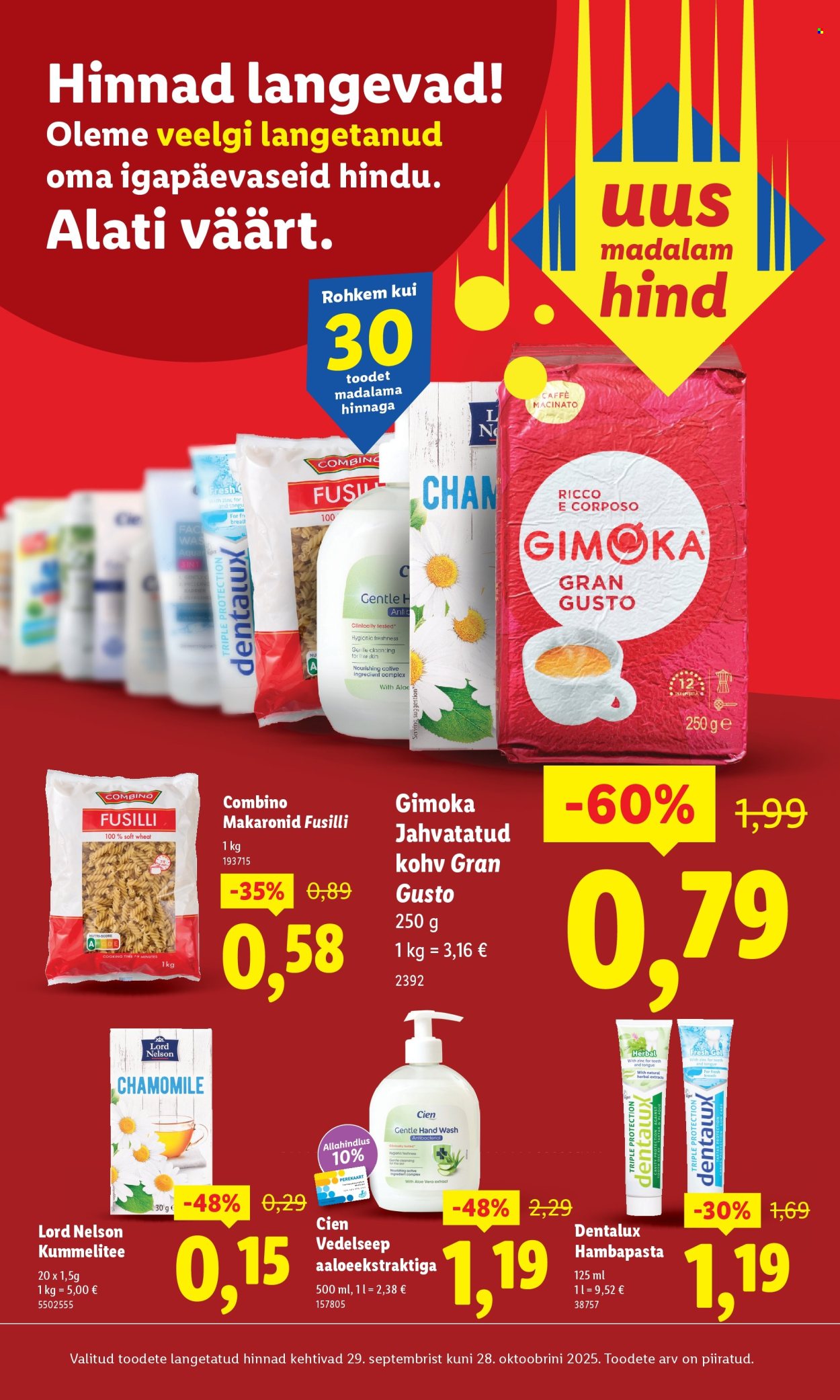 lidl - Lidl kliendileht - Hinnad langevad! Uus madalam hind (29.09 - 28.10.2025) - page: 1