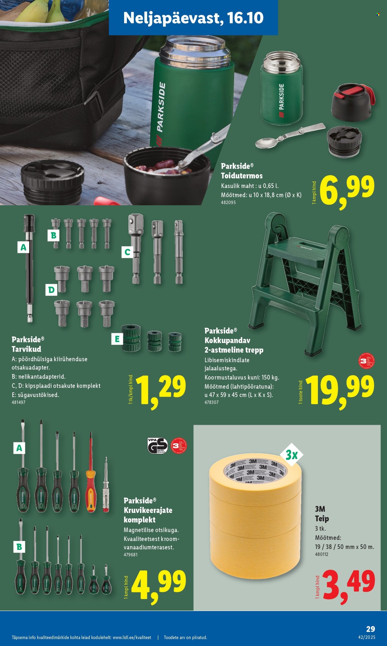 lidl - Lidl kliendileht - Tööstuskaupade pakkumised (13.10 - 19.10.2025) - page: 29