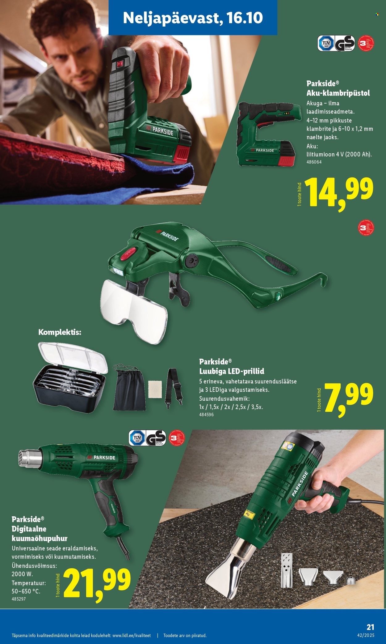 lidl - Lidl kliendileht - Tööstuskaupade pakkumised (13.10 - 19.10.2025) - page: 21