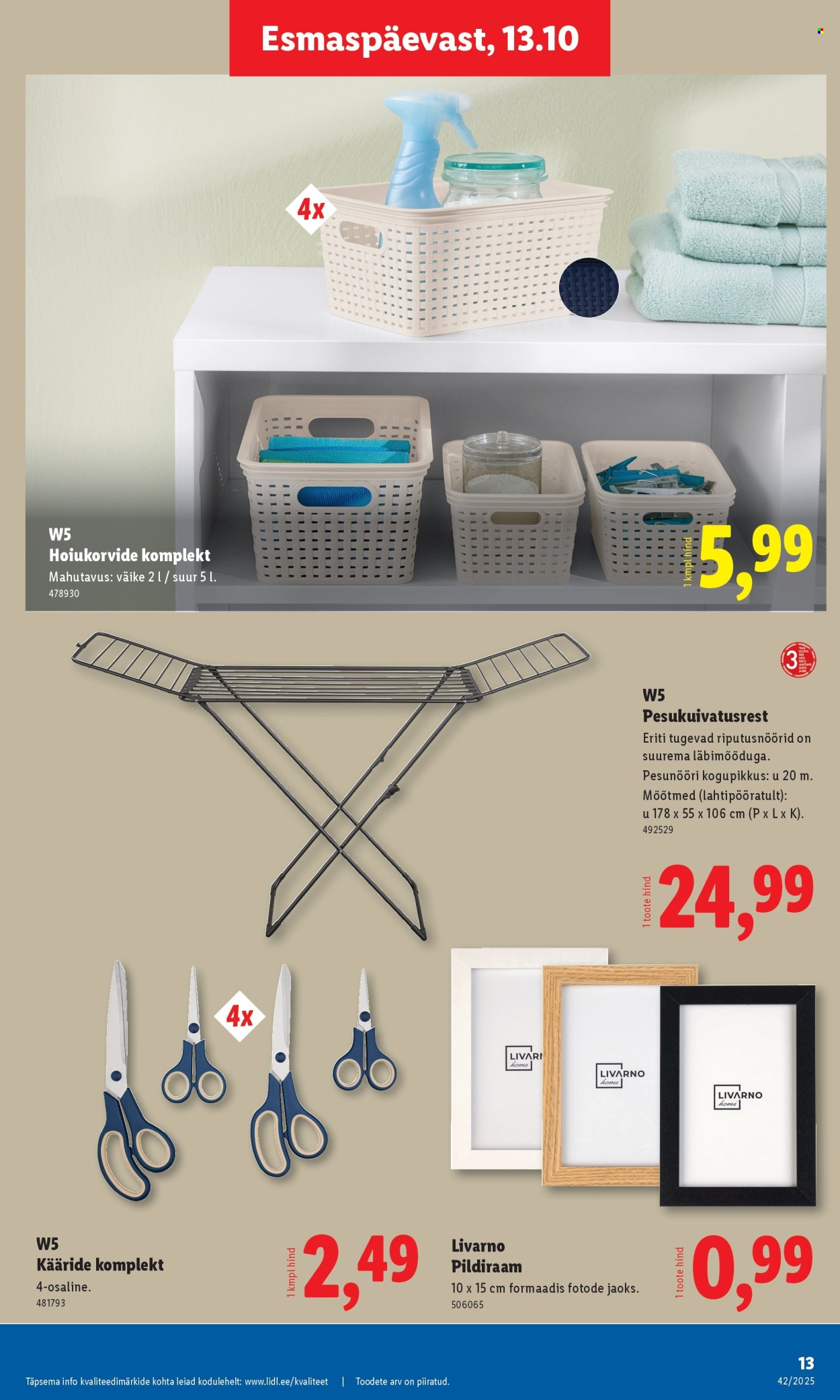 lidl - Lidl kliendileht - Tööstuskaupade pakkumised (13.10 - 19.10.2025) - page: 13