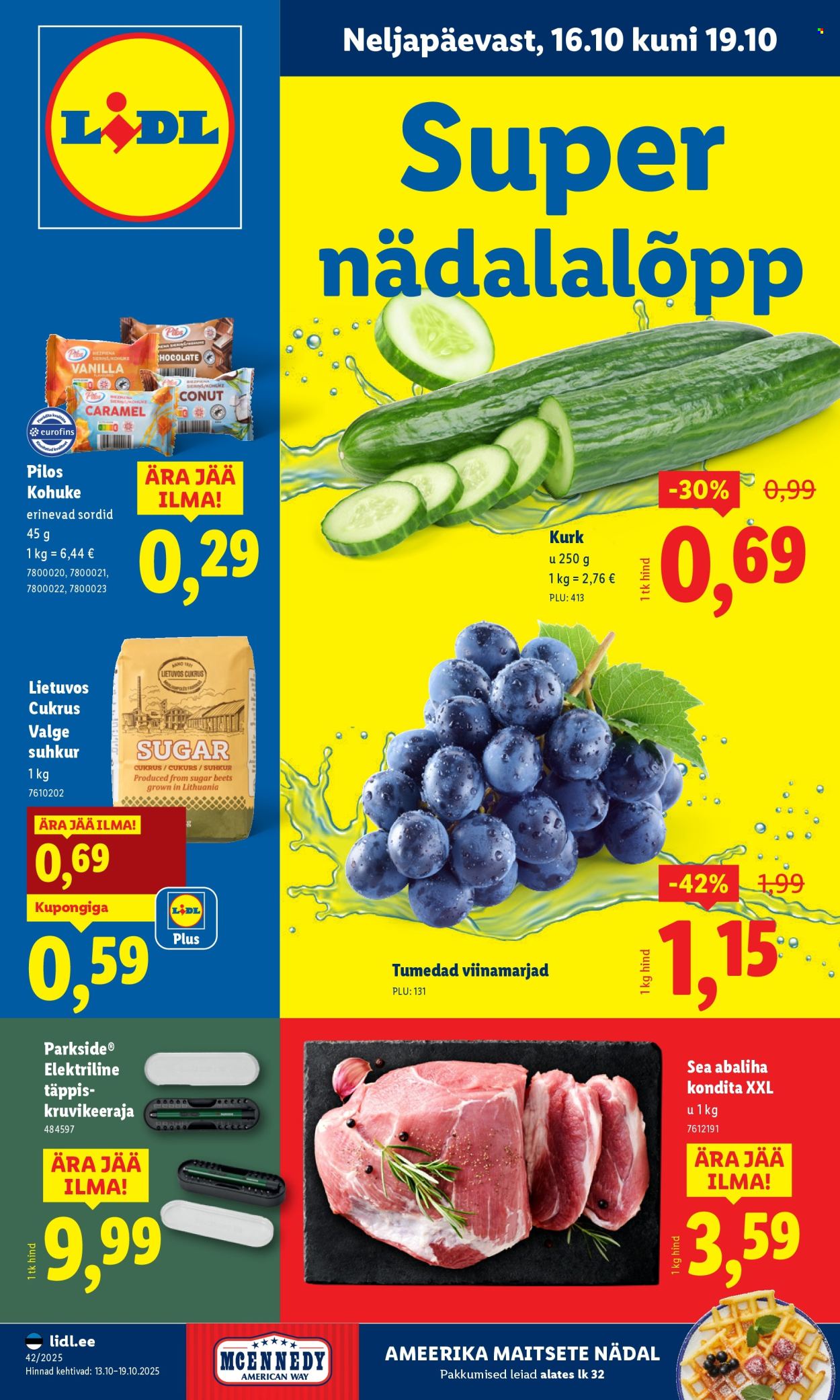 lidl - Lidl kliendileht - Nädalalõpu pakkumised (16.10 - 19.10.2025)