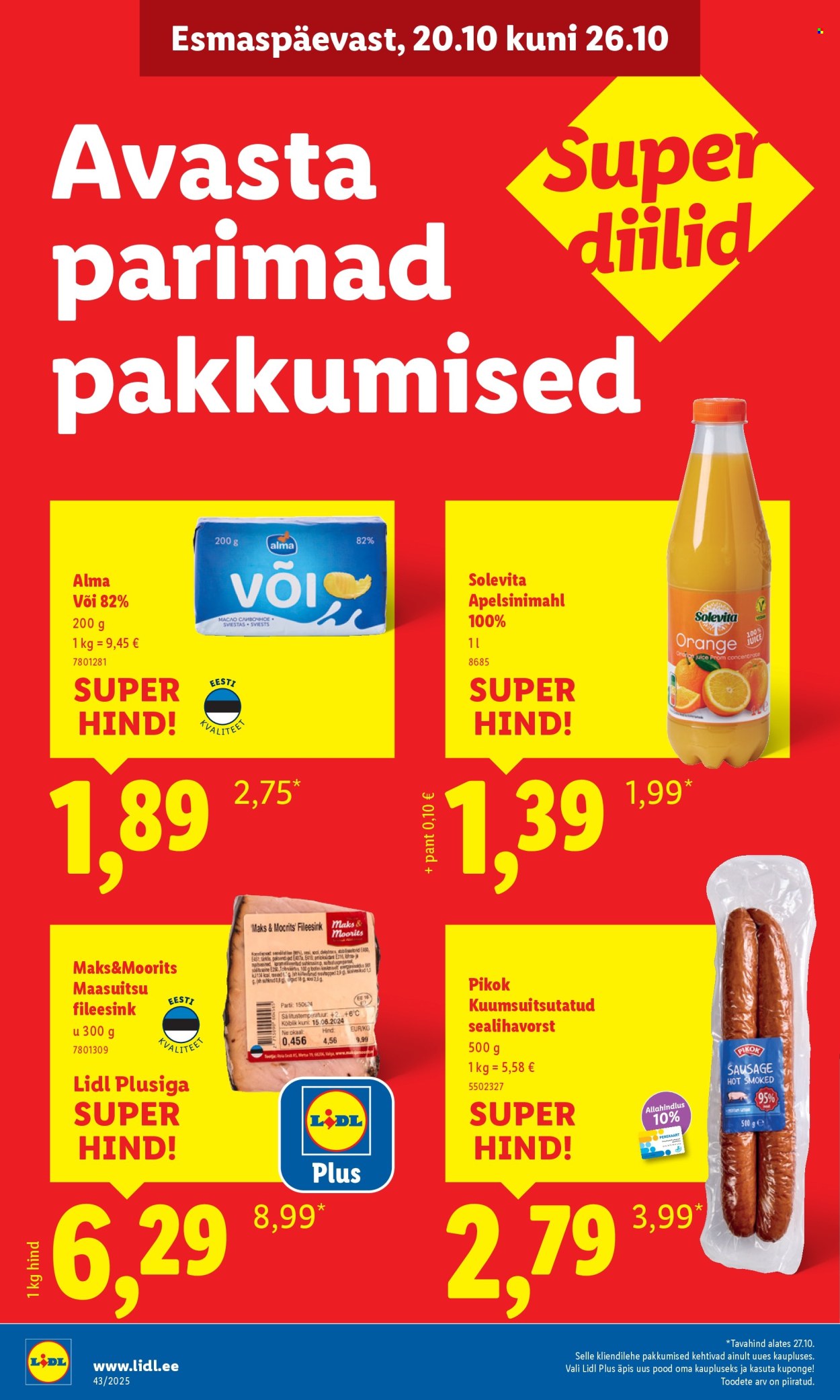 lidl - Lidl kliendileht - Viljandi, Riia mnt 1 (20.10 - 26.10.2025) - page: 2