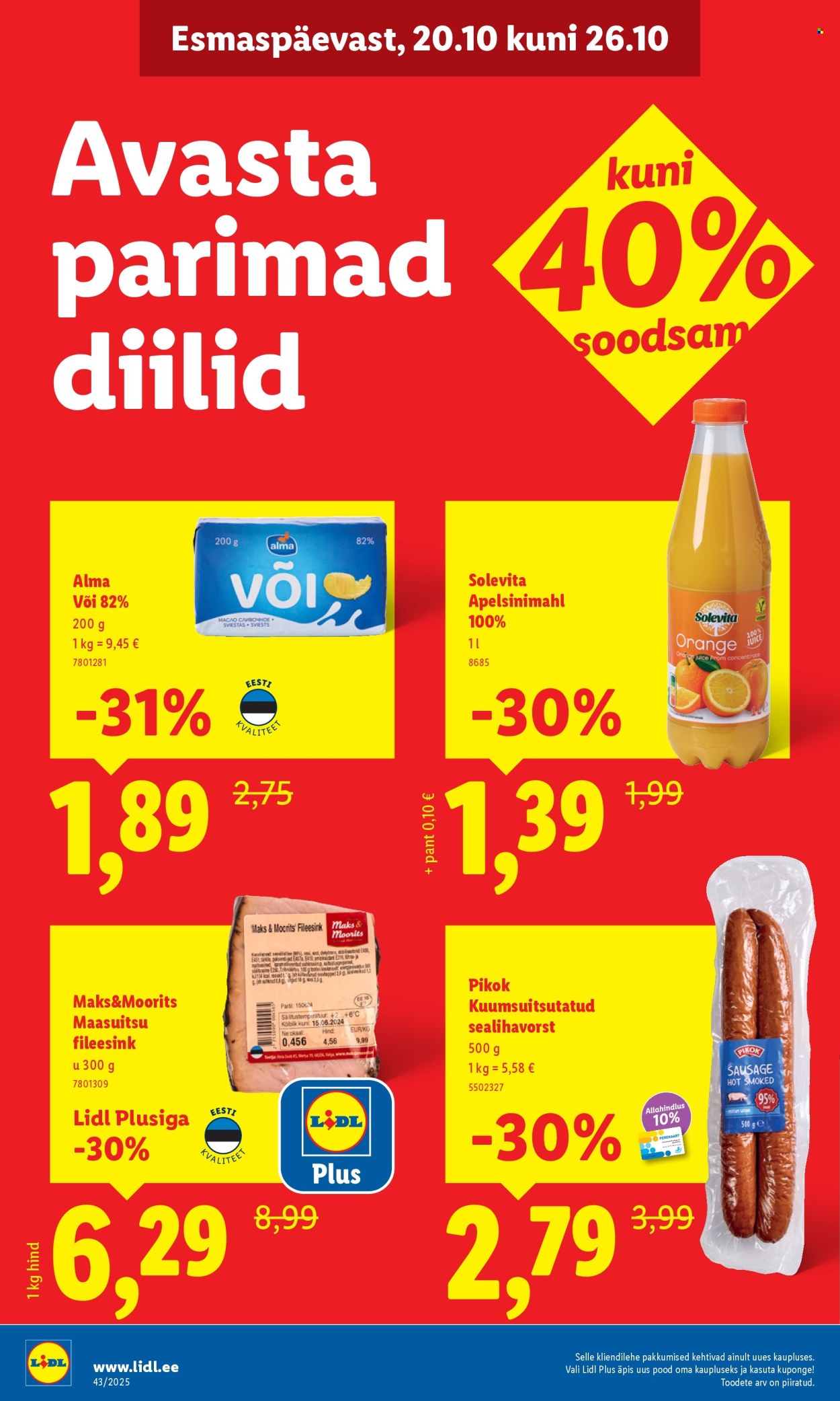 lidl - Lidl kliendileht - Keila, Põhjakaare tee 6 (20.10 - 26.10.2025) - page: 2