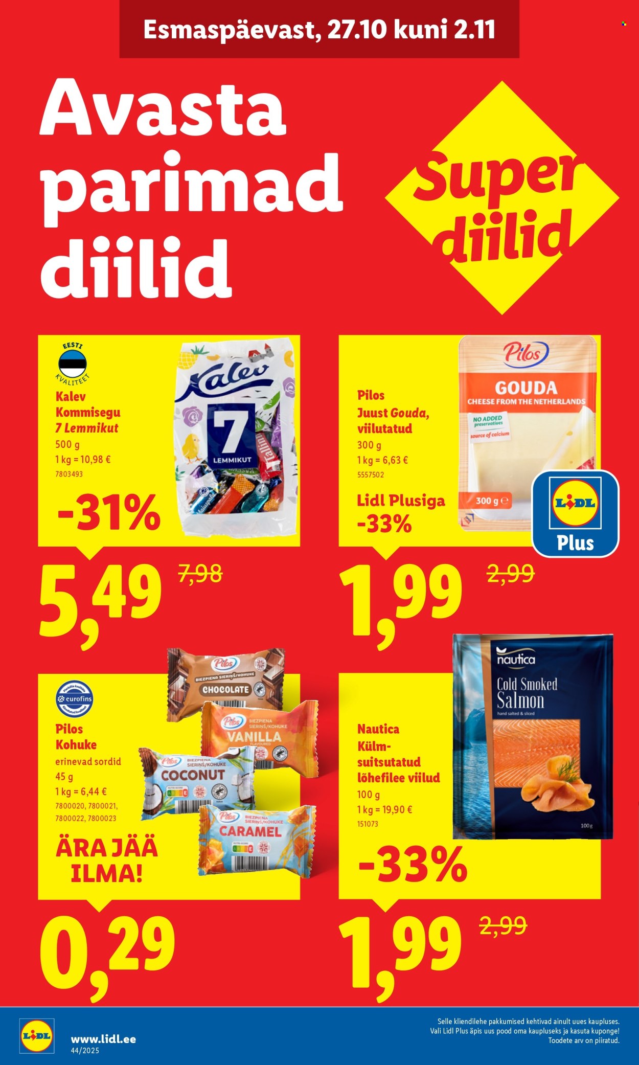 lidl - Lidl kliendileht - Viljandi, Riia mnt 1 (27.10 - 2.11.2025) - page: 2