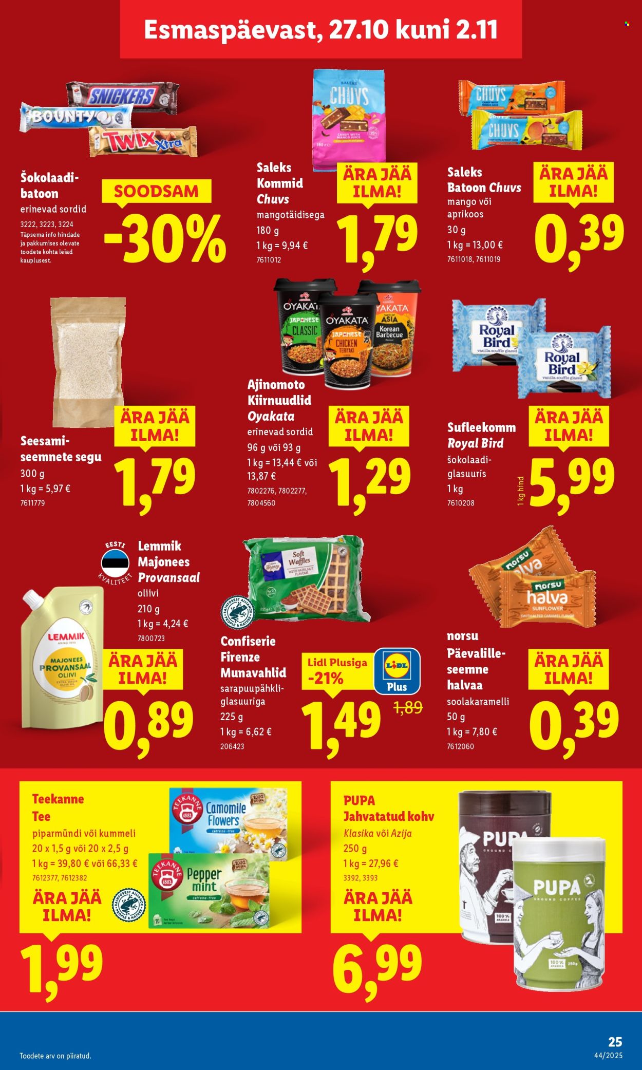 lidl - Lidl kliendileht - Kliendileht (27.10 - 2.11.2025) - page: 25 lidl - Lidl kliendileht - Kliendileht (27.10 - 2.11.2025) - page: 25