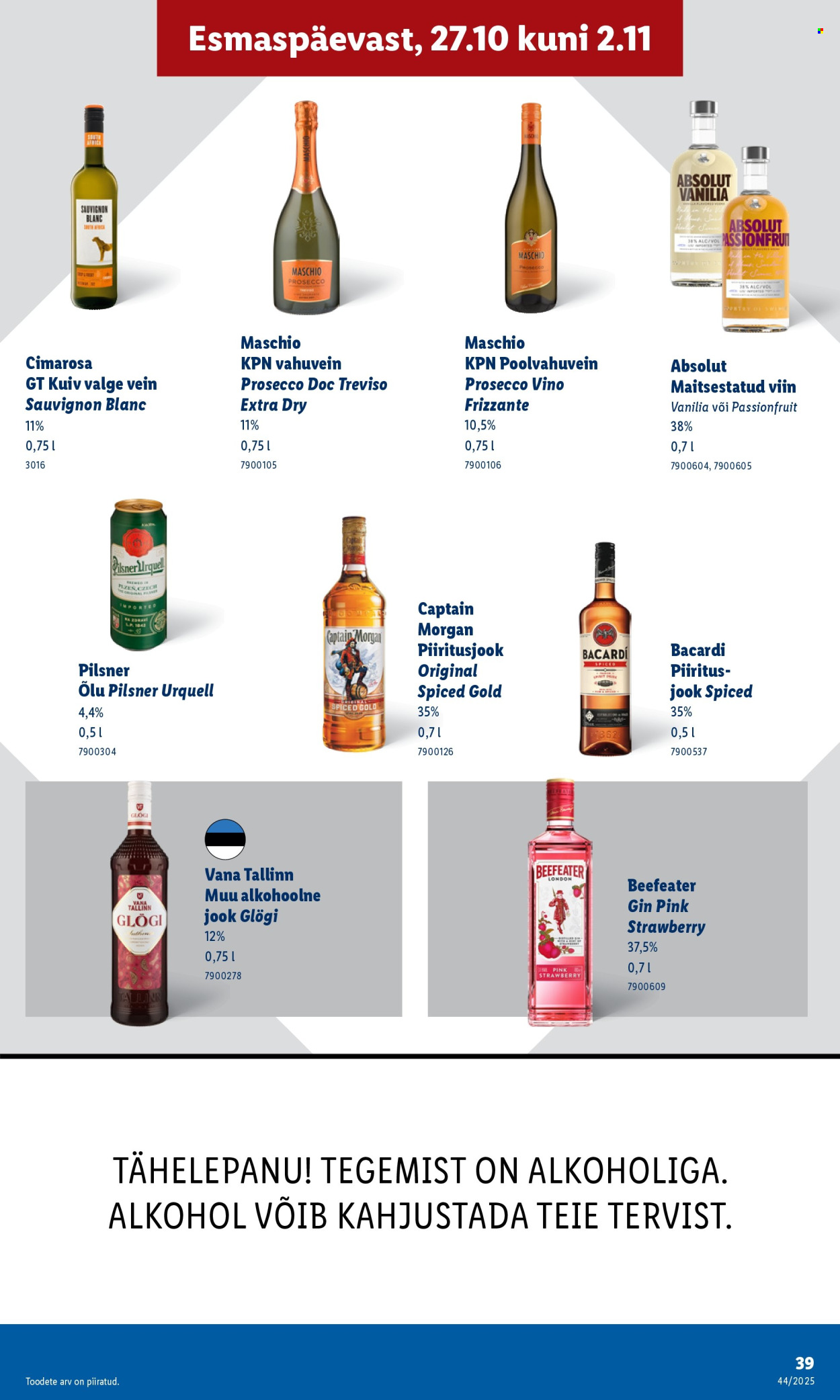 lidl - Lidl kliendileht - Nädalalõpu pakkumised (30.10 - 2.11.2025) - page: 39