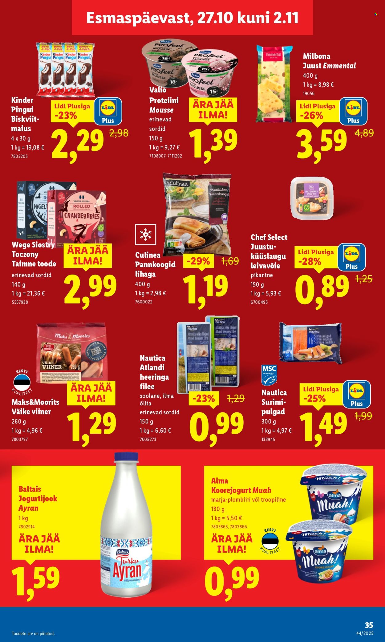 lidl - Lidl kliendileht - Nädalalõpu pakkumised (30.10 - 2.11.2025) - page: 35