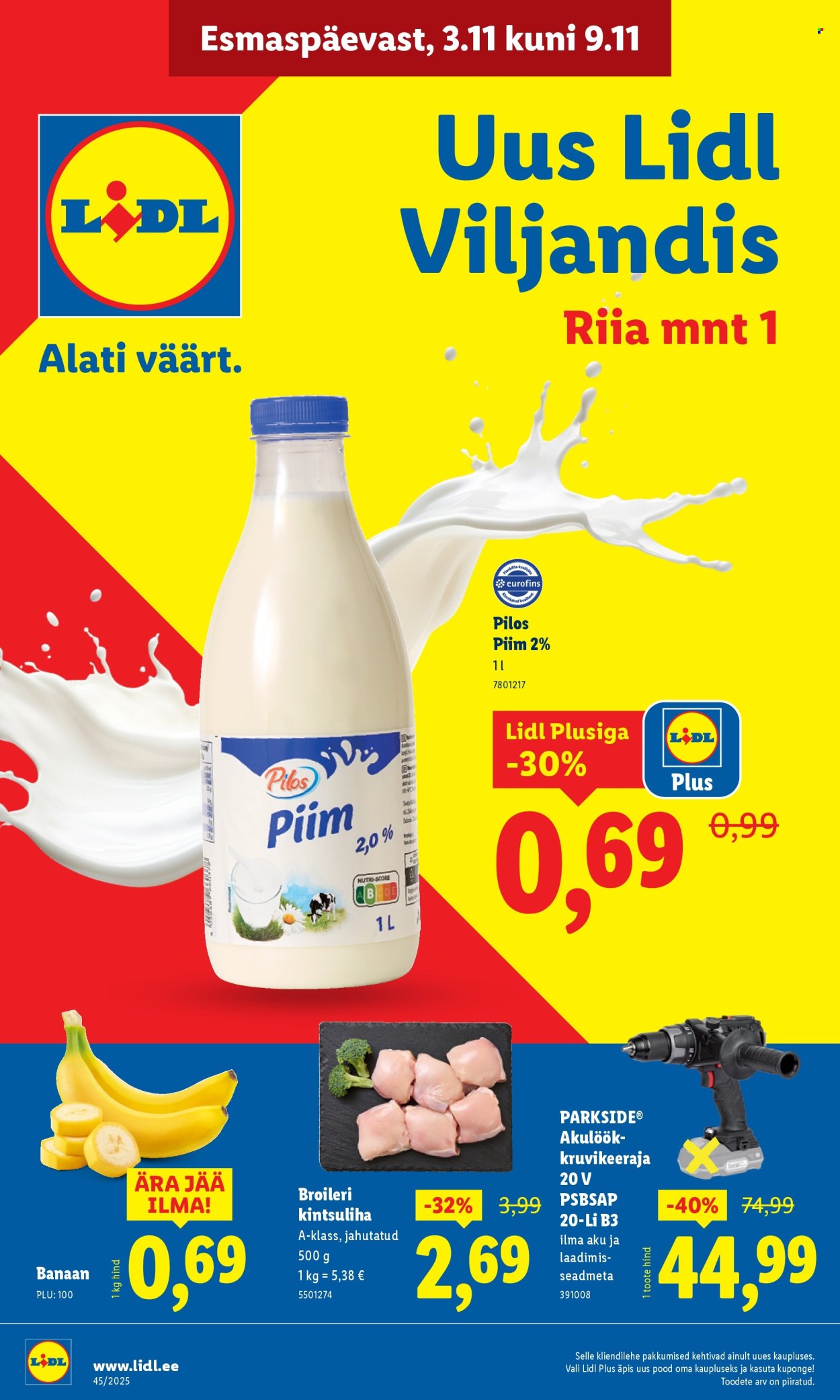 lidl - Lidl kliendileht - Viljandi, Riia mnt 1 (3.11 - 9.11.2025)