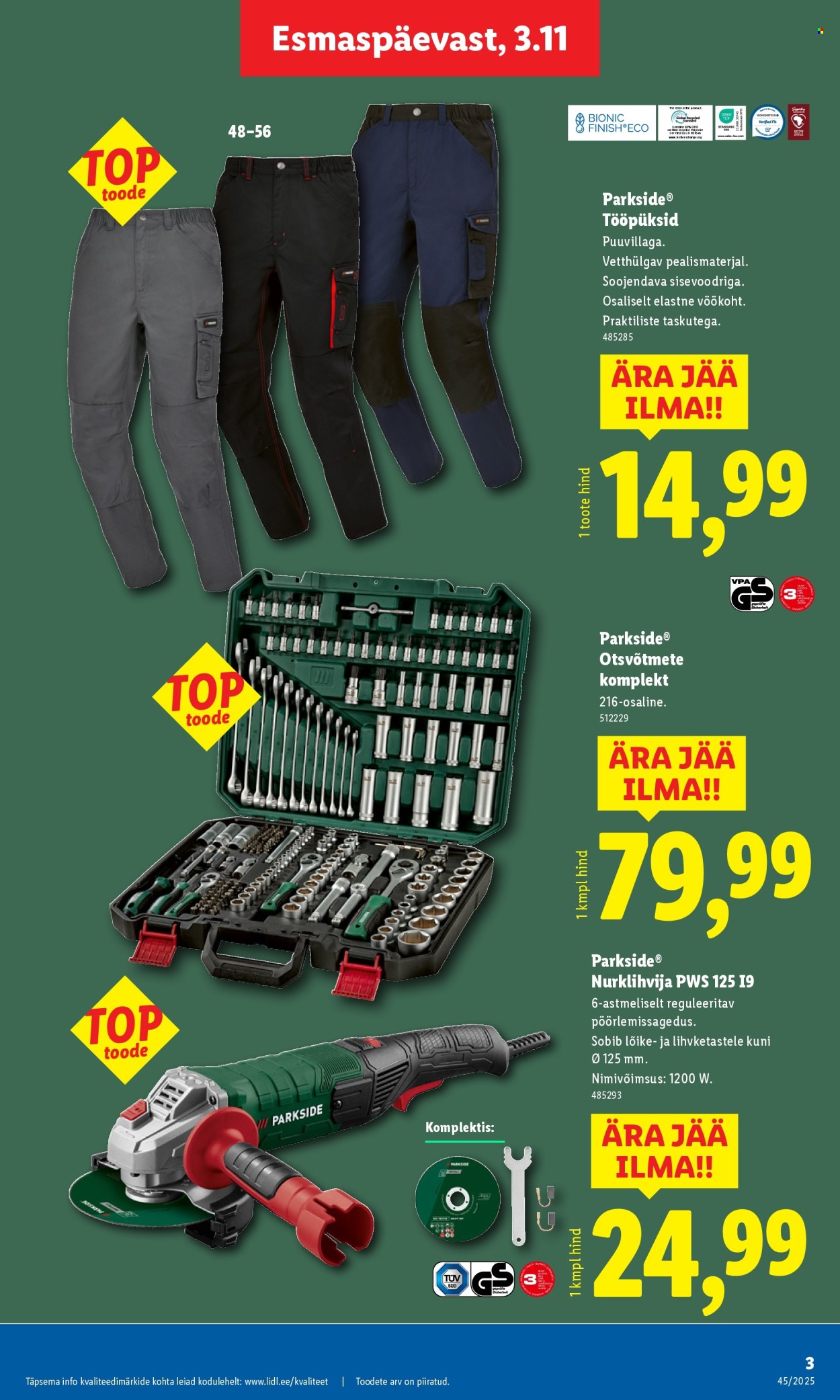 lidl - Lidl kliendileht - Tööstuskaupade pakkumised (3.11 - 9.11.2025) - page: 3