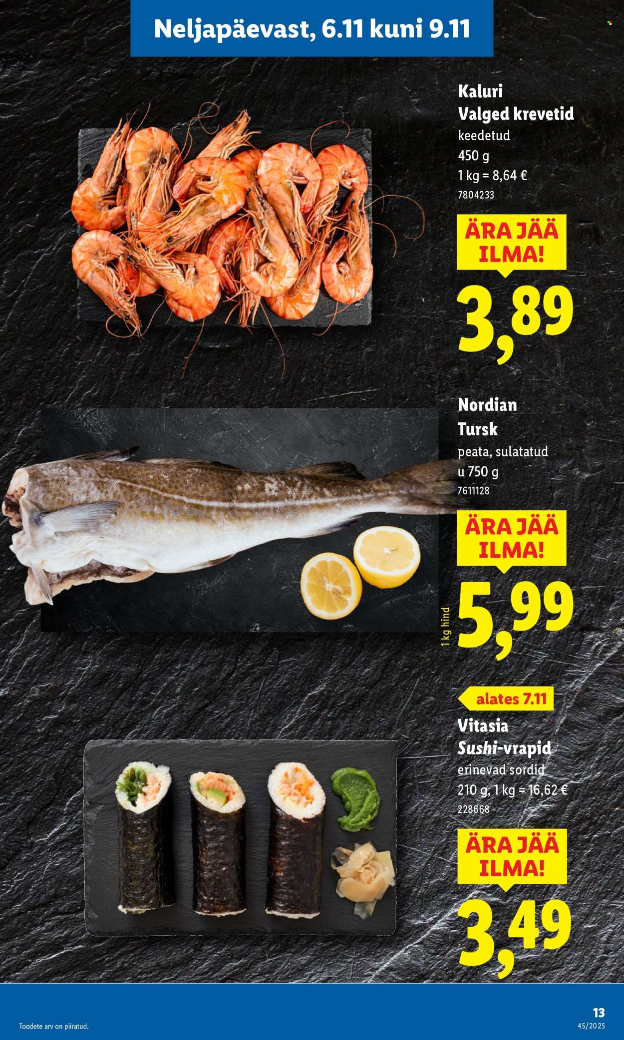 lidl - Lidl kliendileht - Nädalalõpu pakkumised (6.11 - 9.11.2025) - page: 13