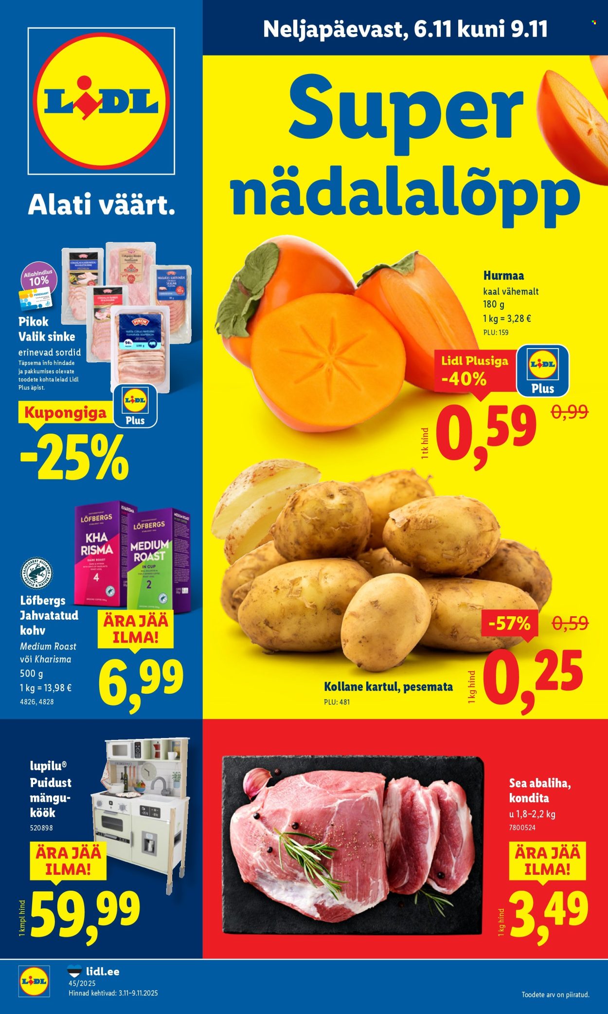 lidl - Lidl kliendileht - Nädalalõpu pakkumised (6.11 - 9.11.2025)