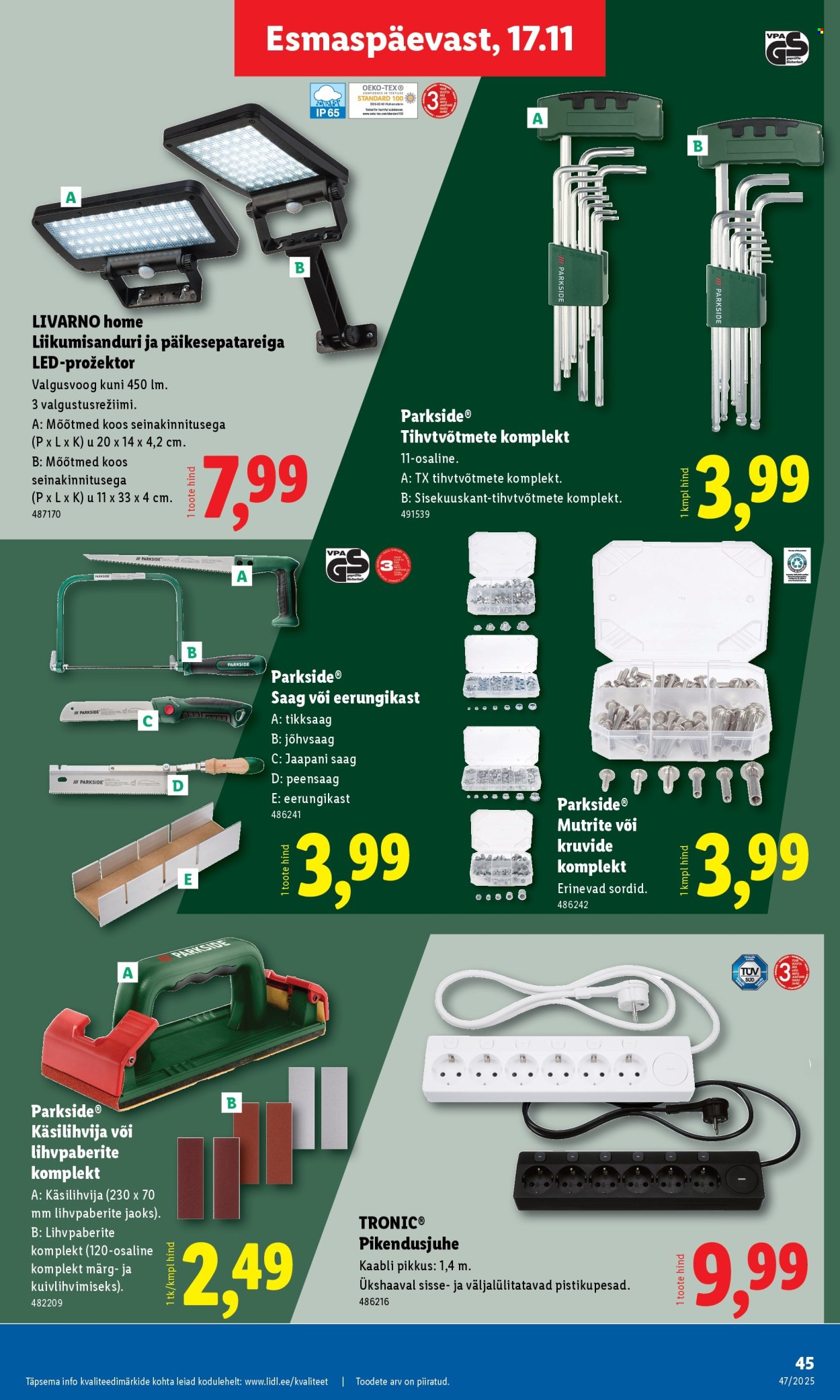 lidl - Lidl kliendileht - Kliendileht (17.11 - 23.11.2025) - page: 45