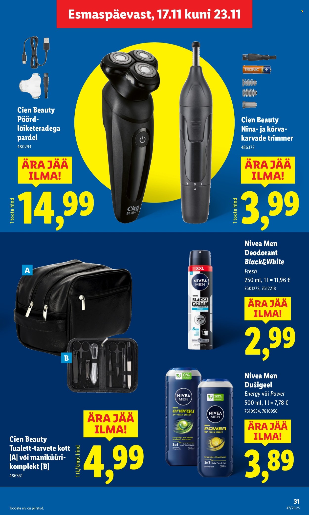 lidl - Lidl kliendileht - Kliendileht (17.11 - 23.11.2025) - page: 31