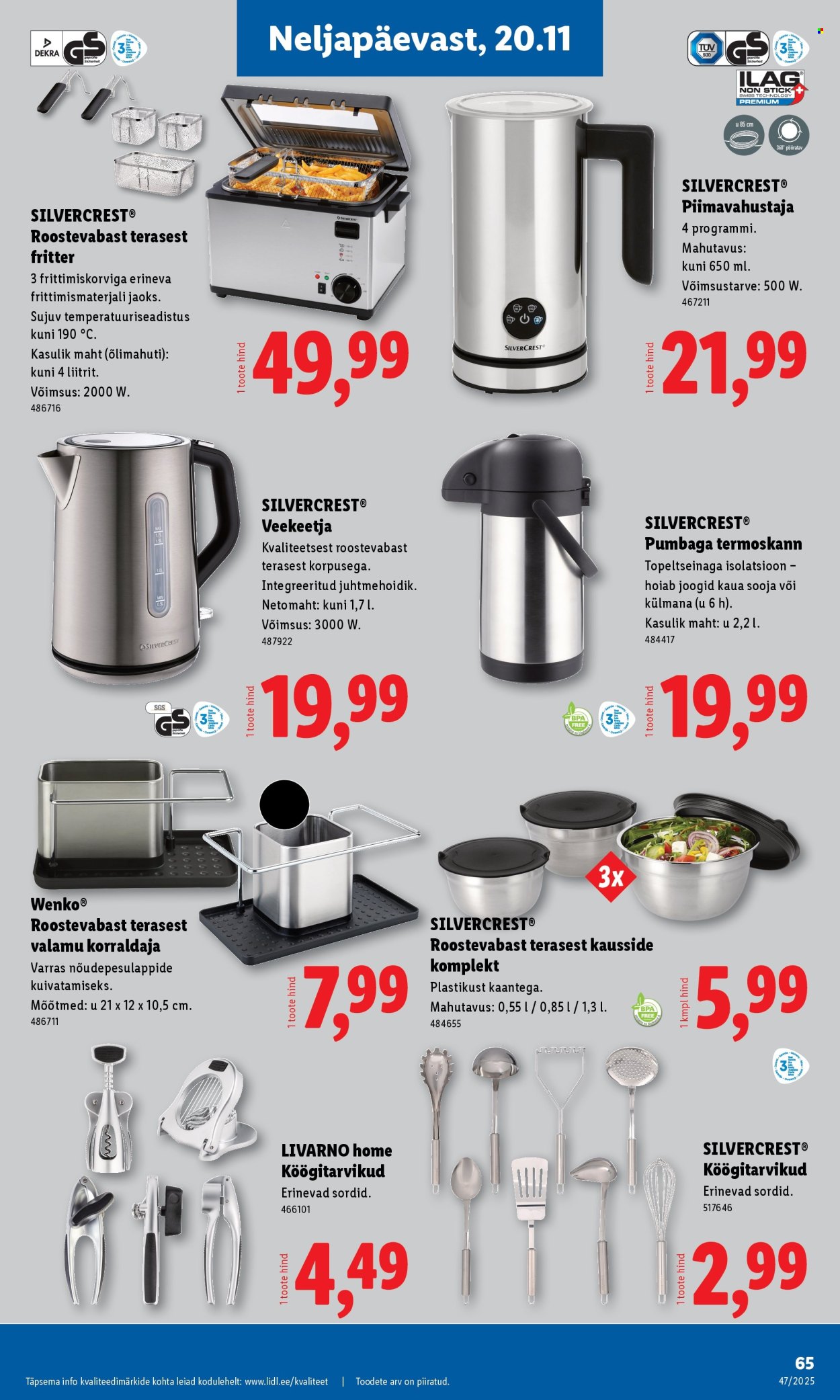 lidl - Lidl kliendileht - Nädalalõpu pakkumised (20.11 - 23.11.2025) - page: 65