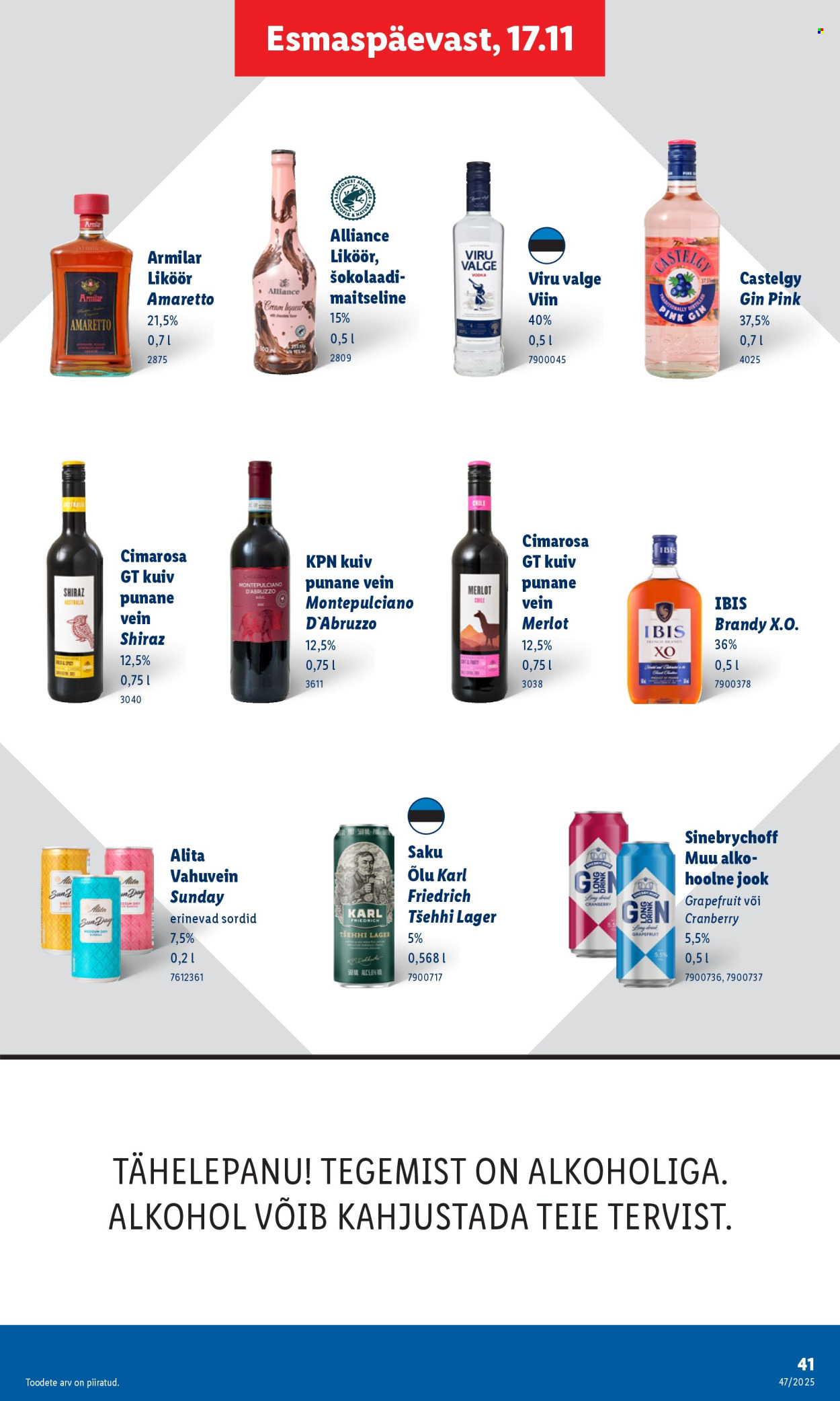 lidl - Lidl kliendileht - Nädalalõpu pakkumised (20.11 - 23.11.2025) - page: 41