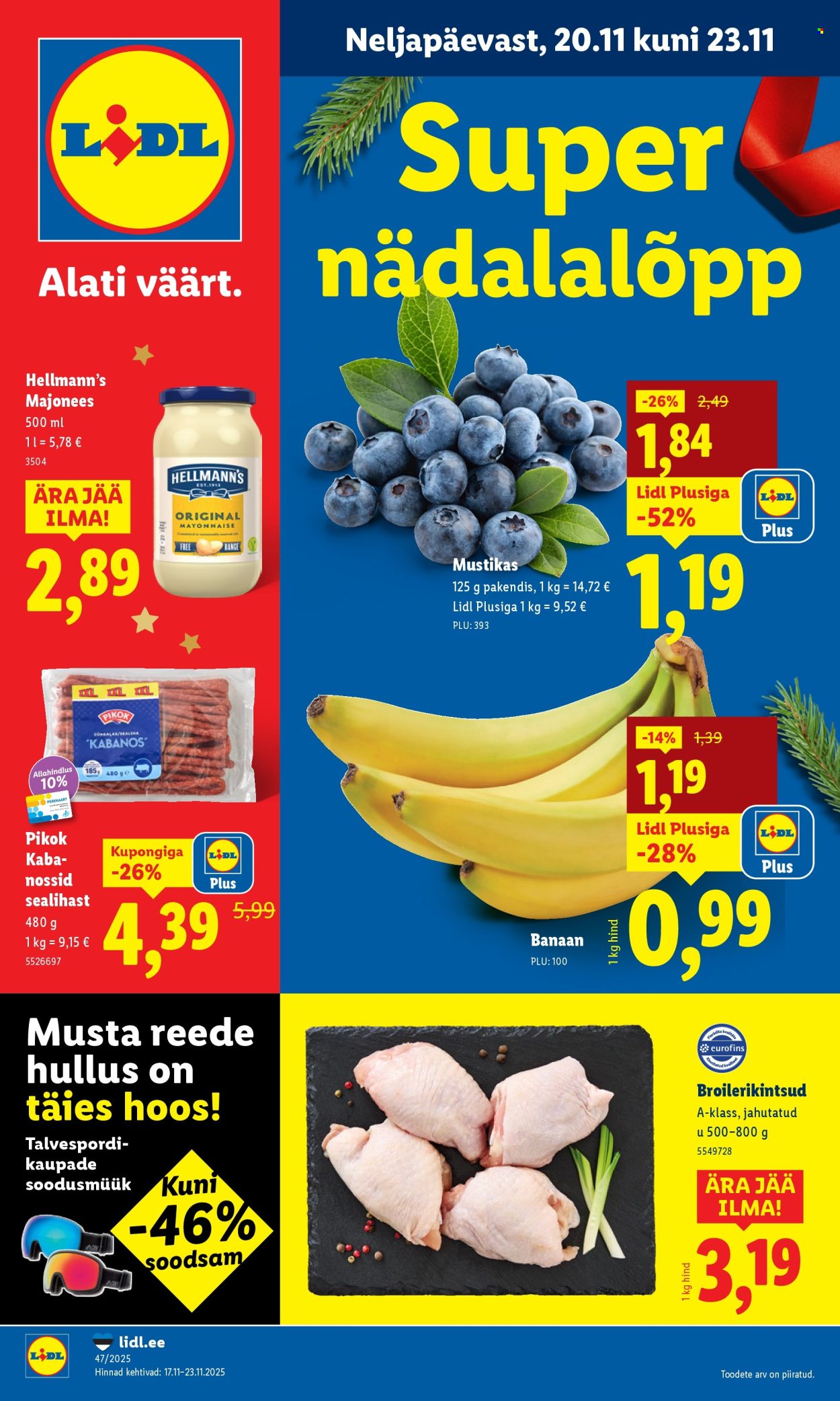 lidl - Lidl kliendileht - Nädalalõpu pakkumised (20.11 - 23.11.2025)