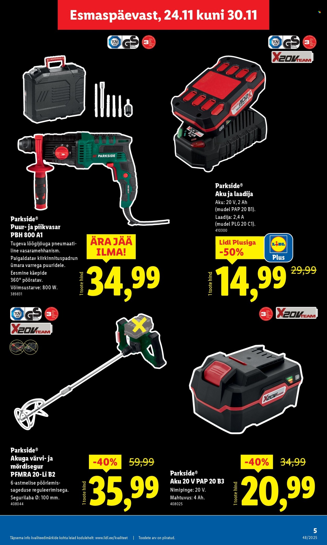 lidl - Lidl kliendileht - Tööstuskaupade pakkumised (24.11 - 30.11.2025) - page: 5