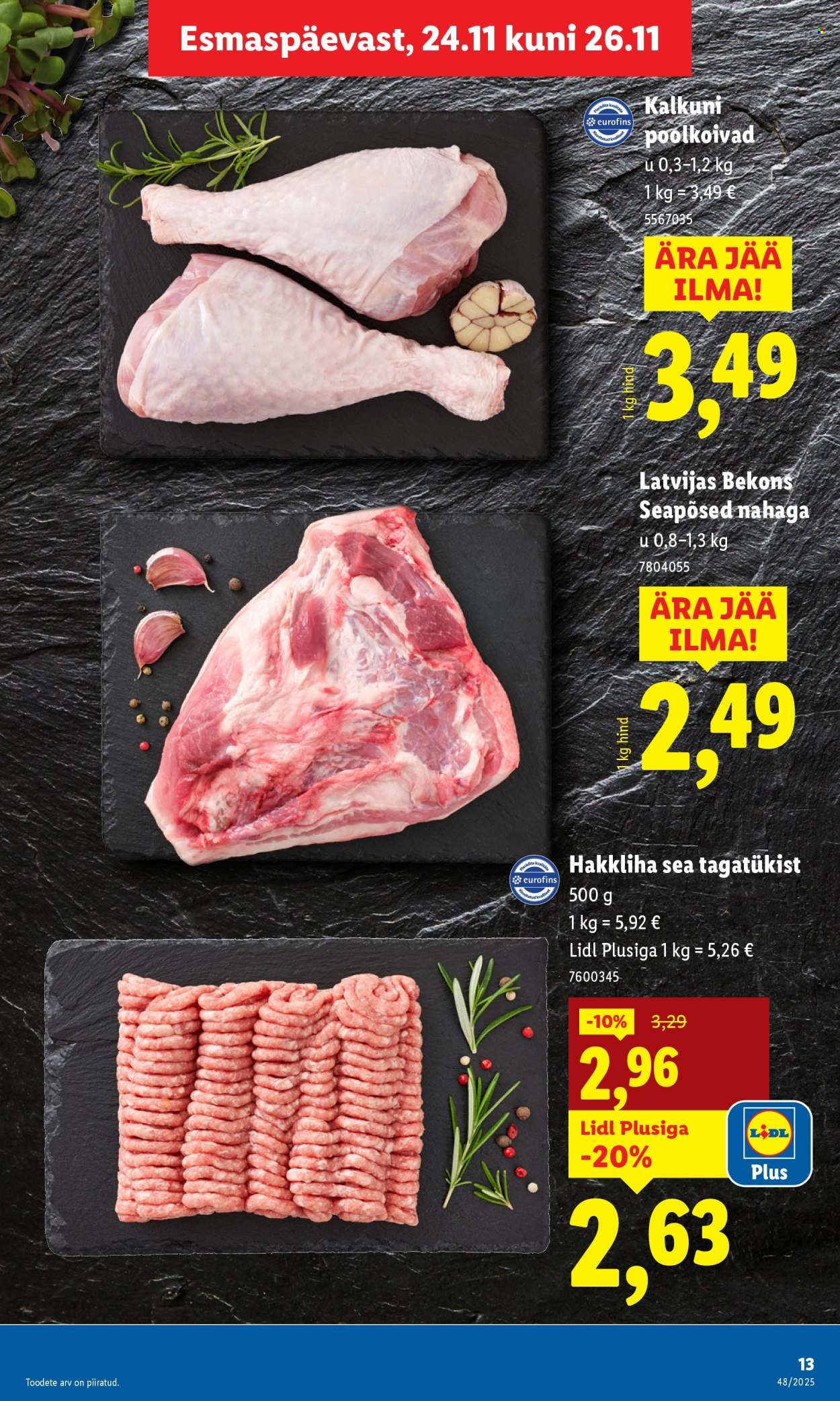 lidl - Lidl kliendileht - Kliendileht (24.11 - 30.11.2025) - page: 13