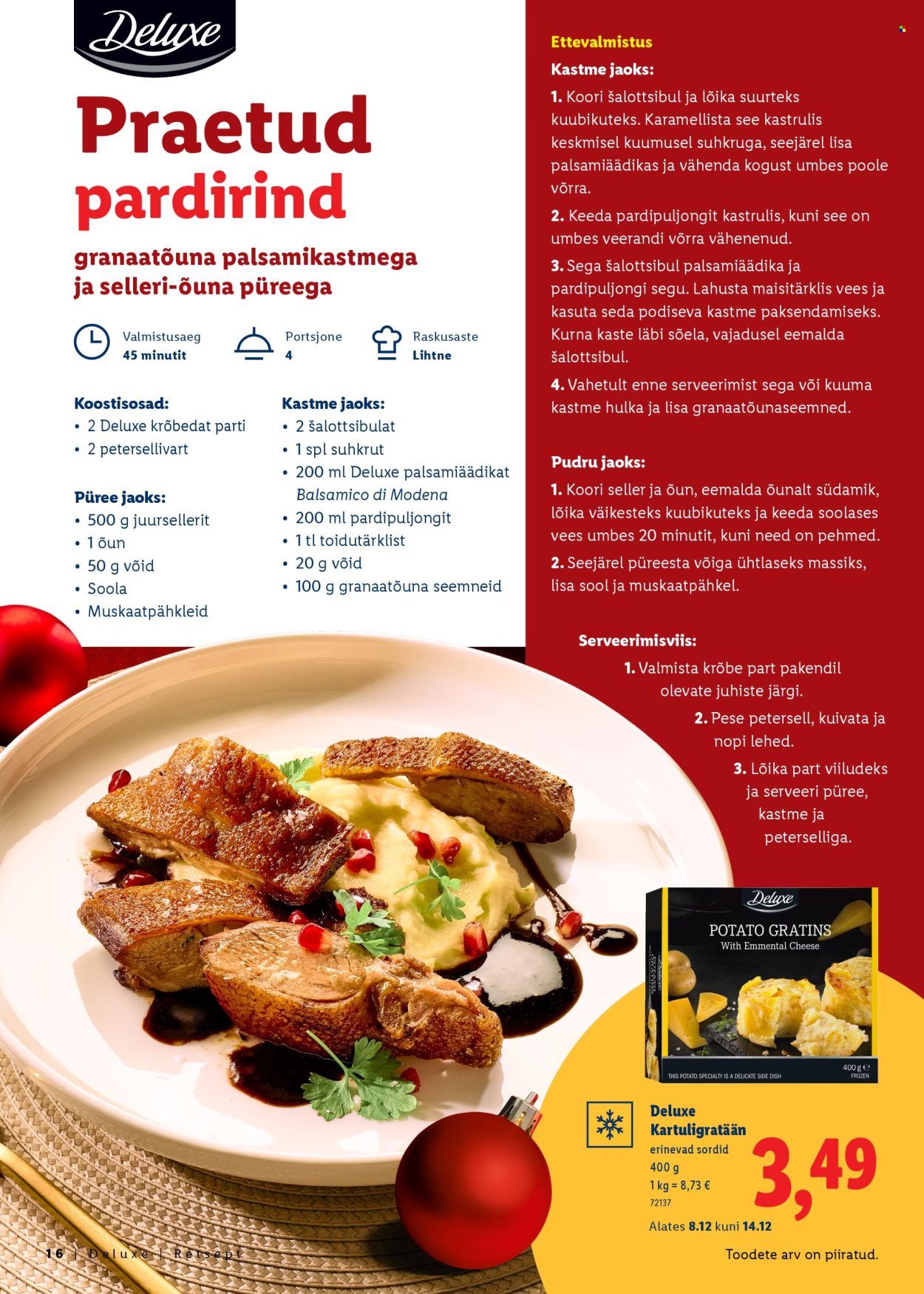 lidl - Lidl kliendileht - Jõulutoidu kataloog Deluxe - page: 16