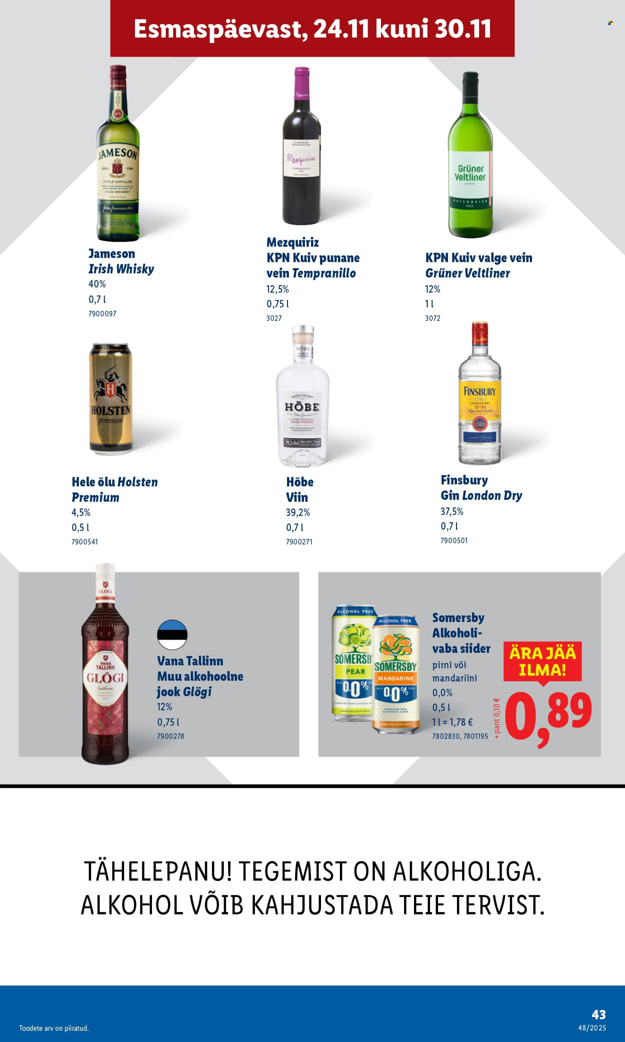 lidl - Lidl kliendileht - Nädalalõpu pakkumised (27.11 - 30.11.2025) - page: 43