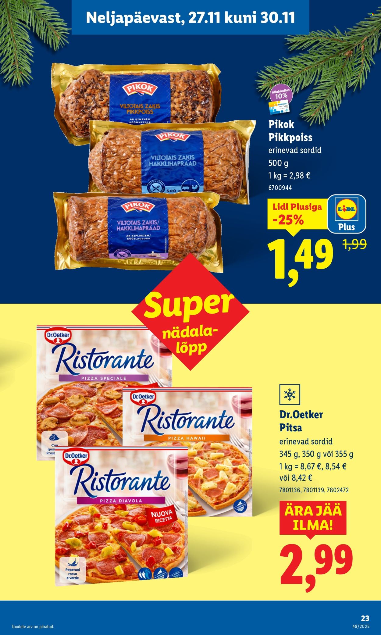 lidl - Lidl kliendileht - Nädalalõpu pakkumised (27.11 - 30.11.2025) - page: 23