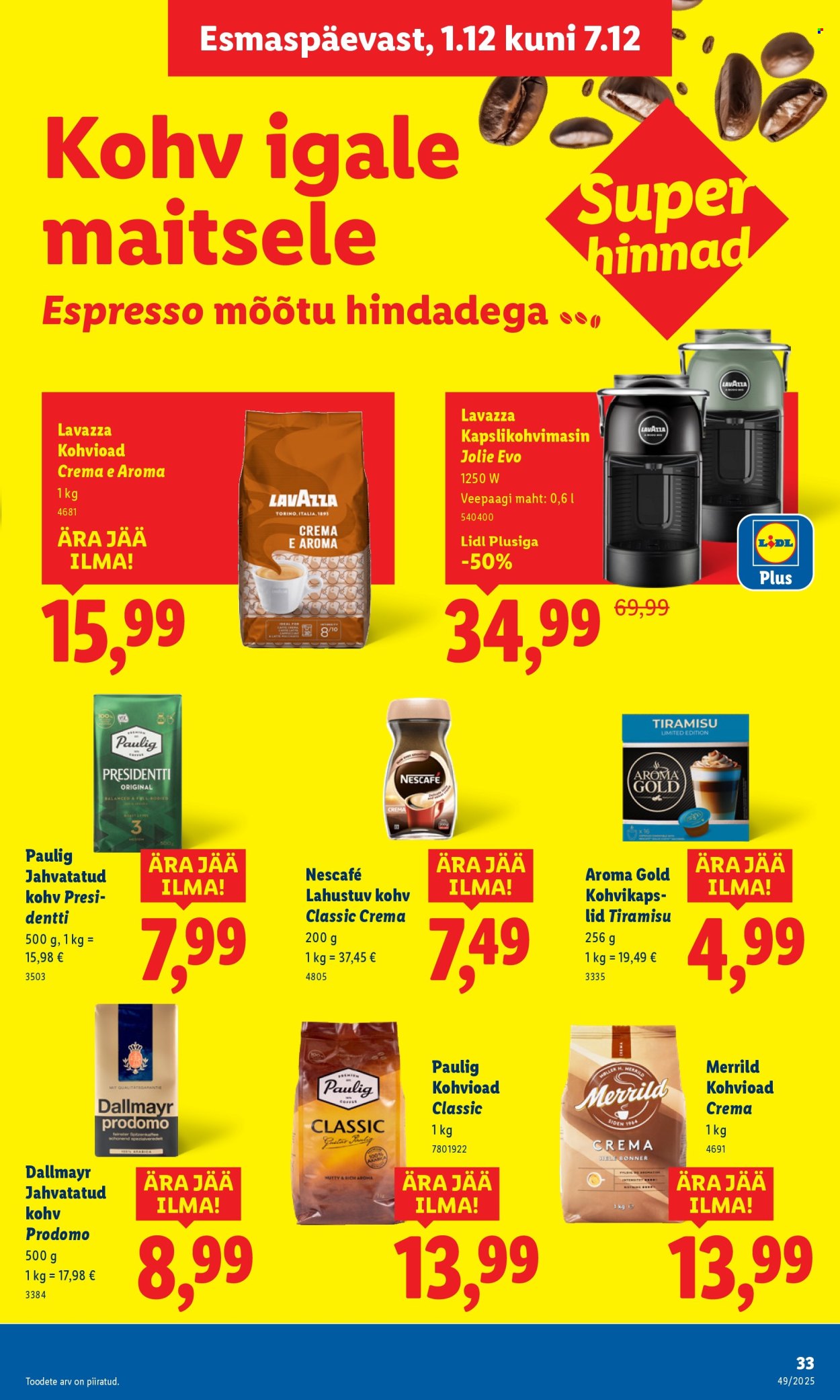 lidl - Lidl kliendileht - Kliendileht (1.12 - 7.12.2025) - page: 33