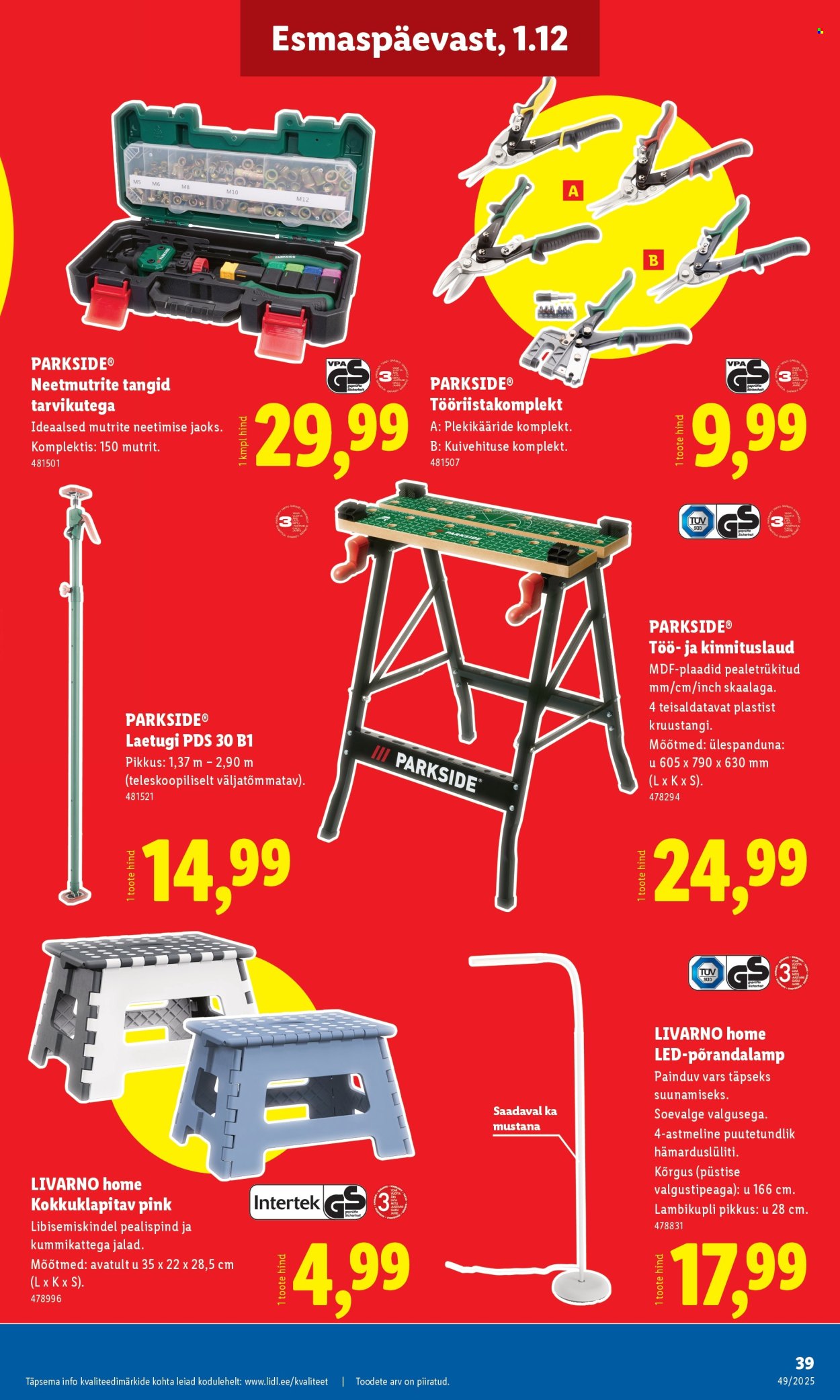 lidl - Lidl kliendileht - Kliendileht (1.12 - 7.12.2025) - page: 39
