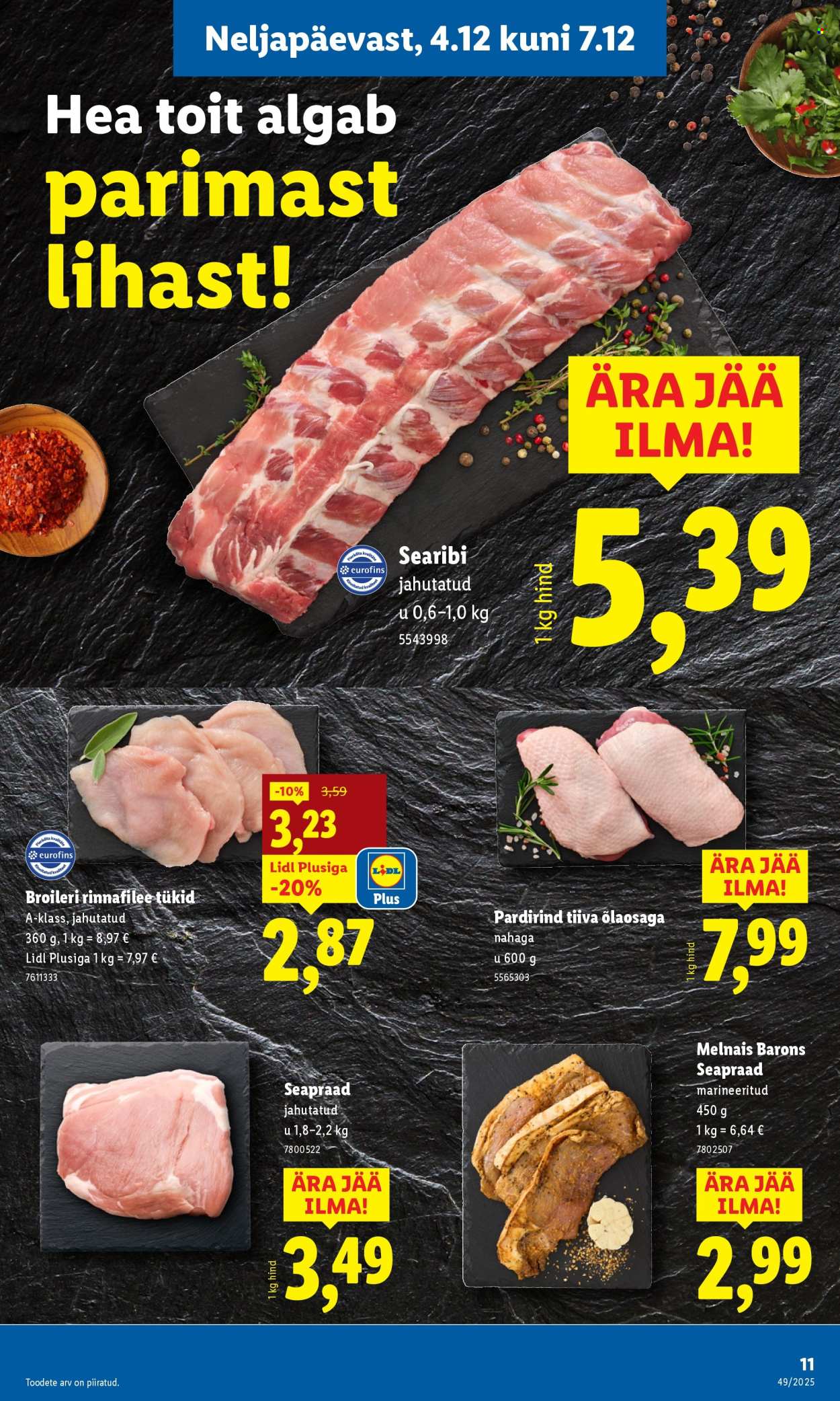 lidl - Lidl kliendileht - Nädalalõpu pakkumised (4.12 - 7.12.2025) - page: 11