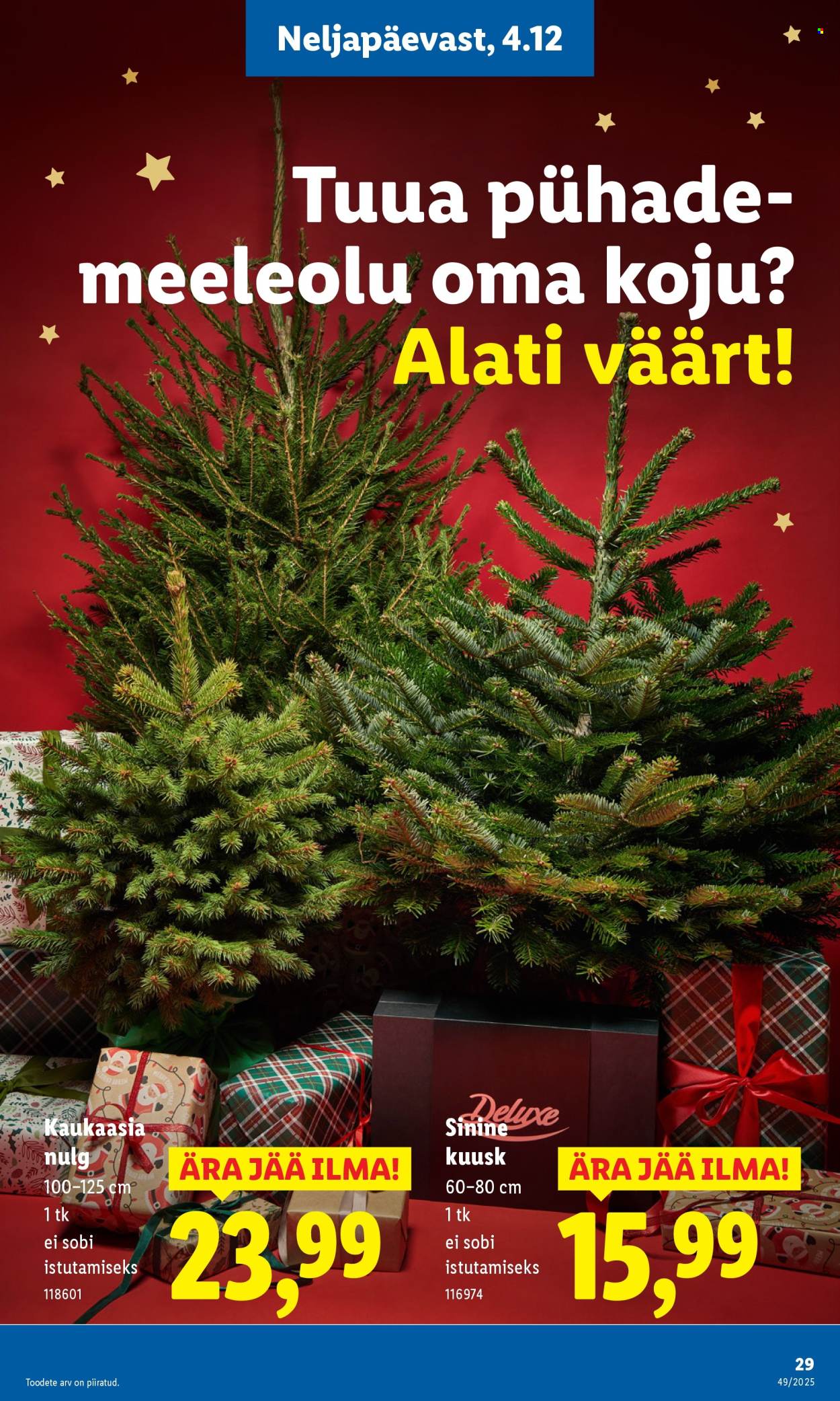 lidl - Lidl kliendileht - Nädalalõpu pakkumised (4.12 - 7.12.2025) - page: 29