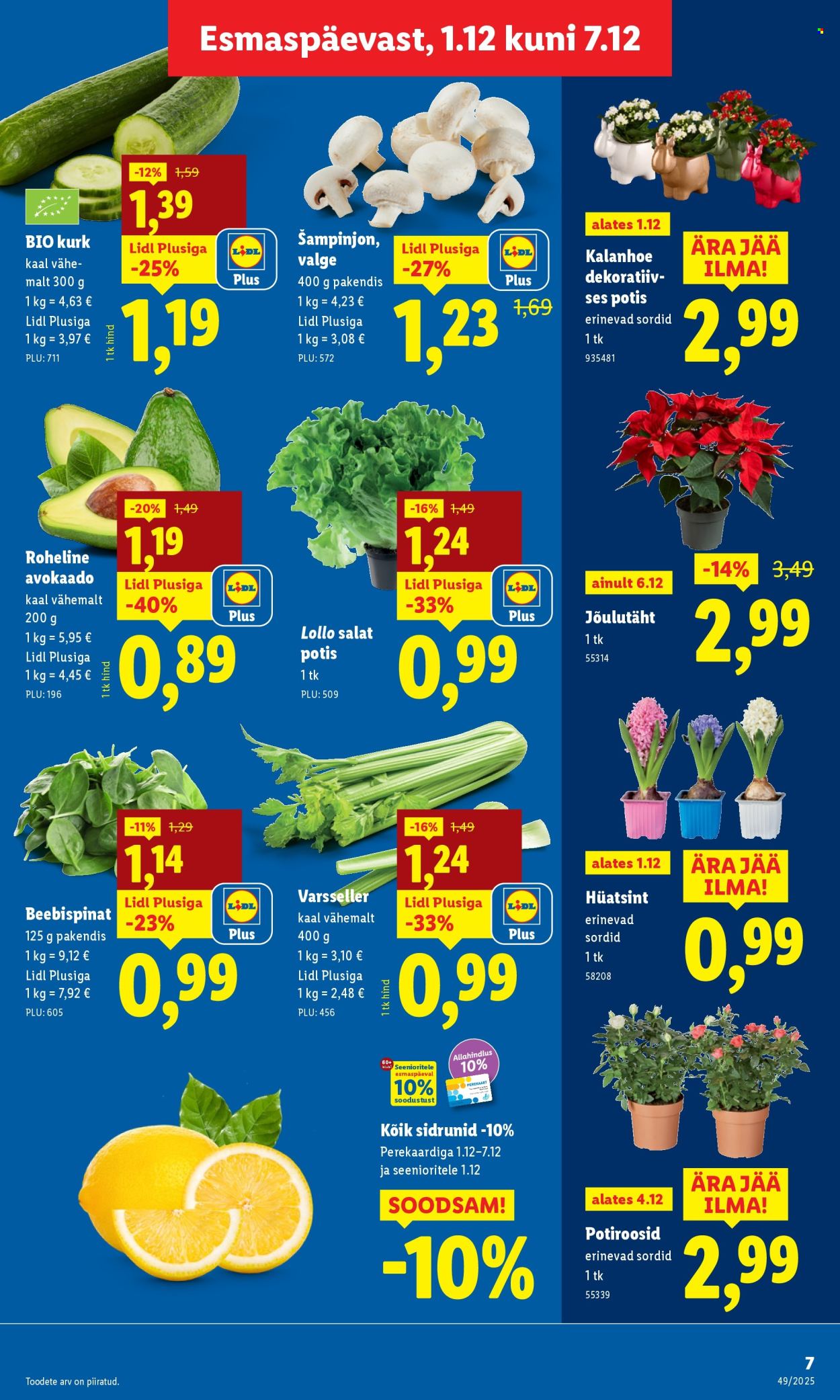 lidl - Lidl kliendileht - Nädalalõpu pakkumised (4.12 - 7.12.2025) - page: 7
