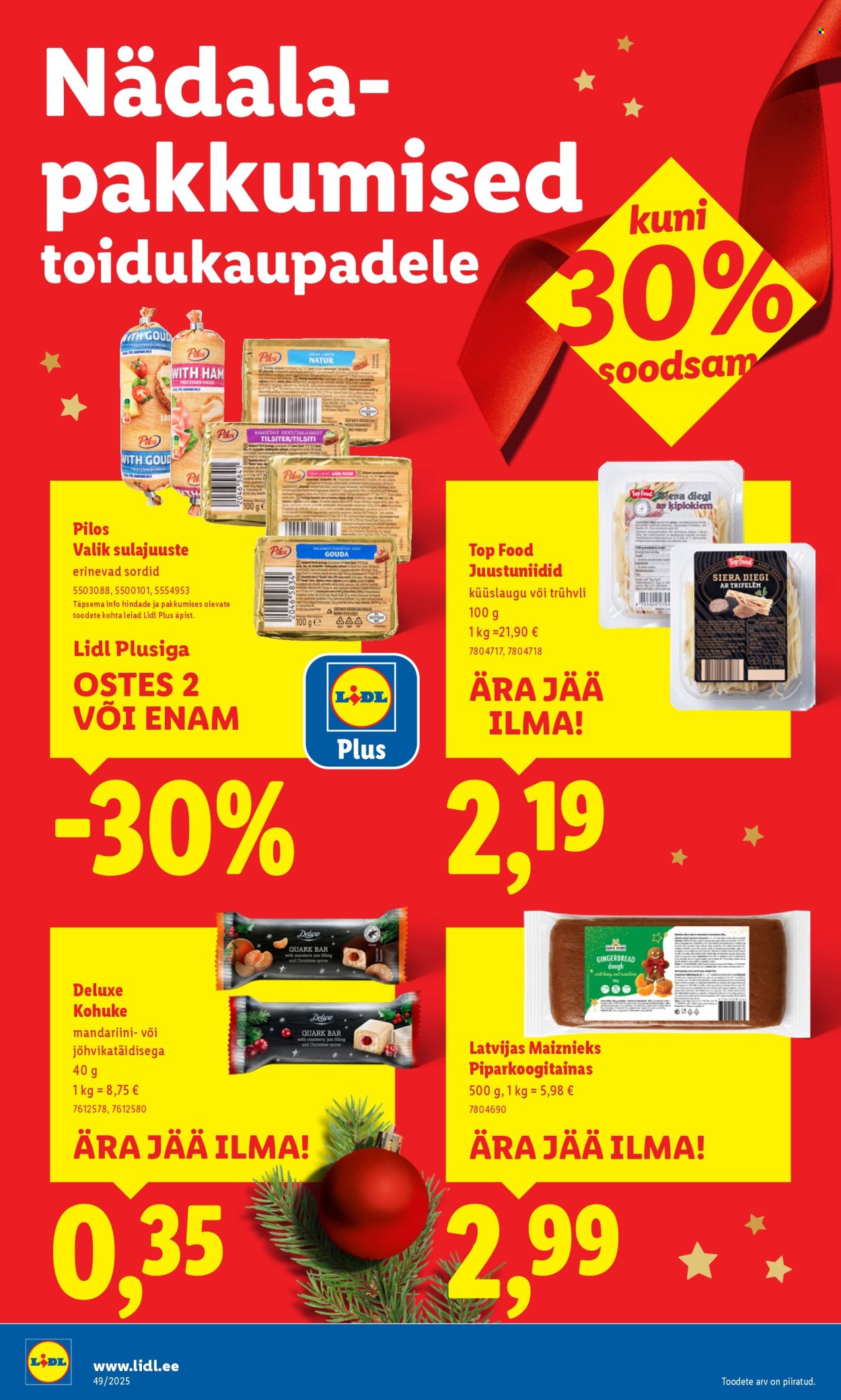 lidl - Lidl kliendileht - Nädalalõpu pakkumised (4.12 - 7.12.2025) - page: 30