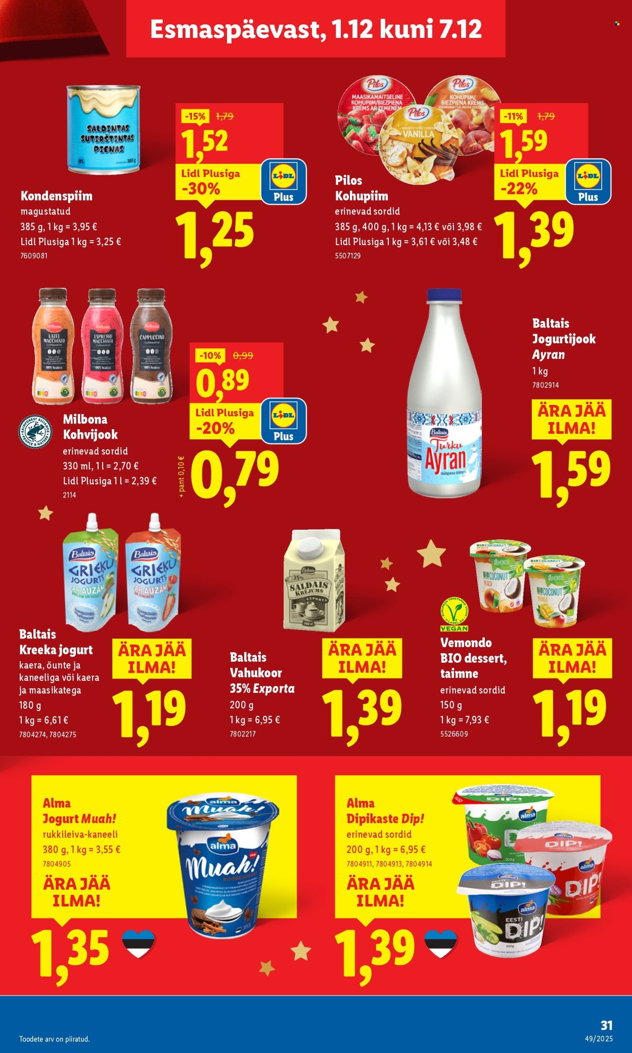 lidl - Lidl kliendileht - Nädalalõpu pakkumised (4.12 - 7.12.2025) - page: 31