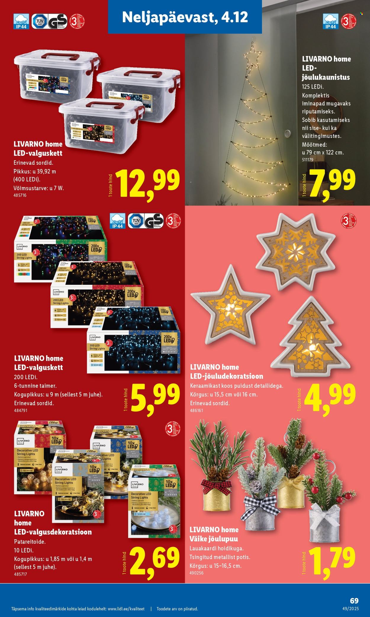 lidl - Lidl kliendileht - Nädalalõpu pakkumised (4.12 - 7.12.2025) - page: 69