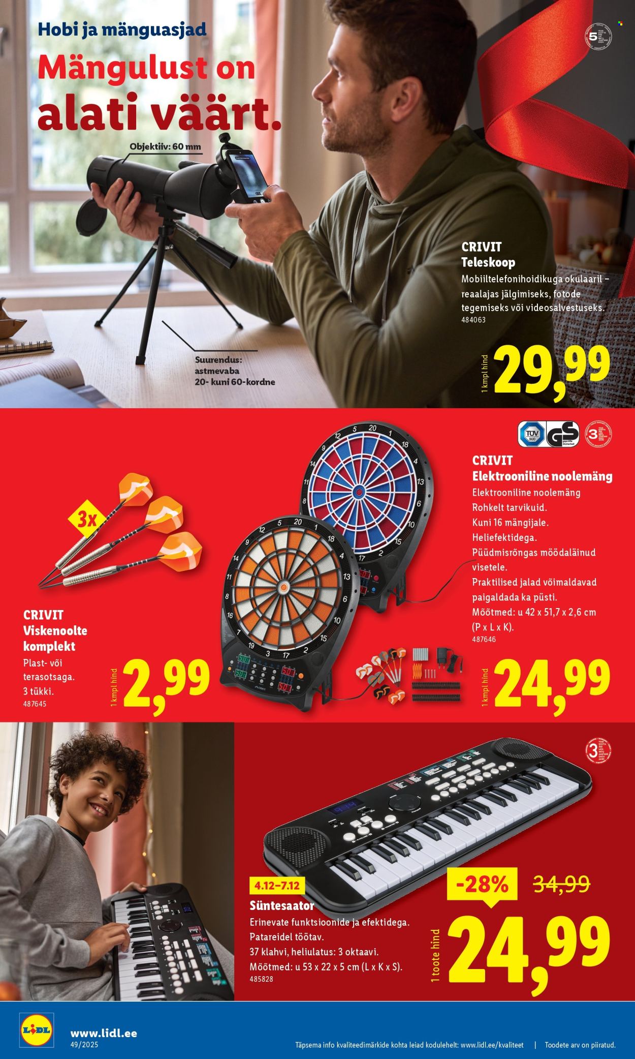 lidl - Lidl kliendileht - Nädalalõpu pakkumised (4.12 - 7.12.2025) - page: 72