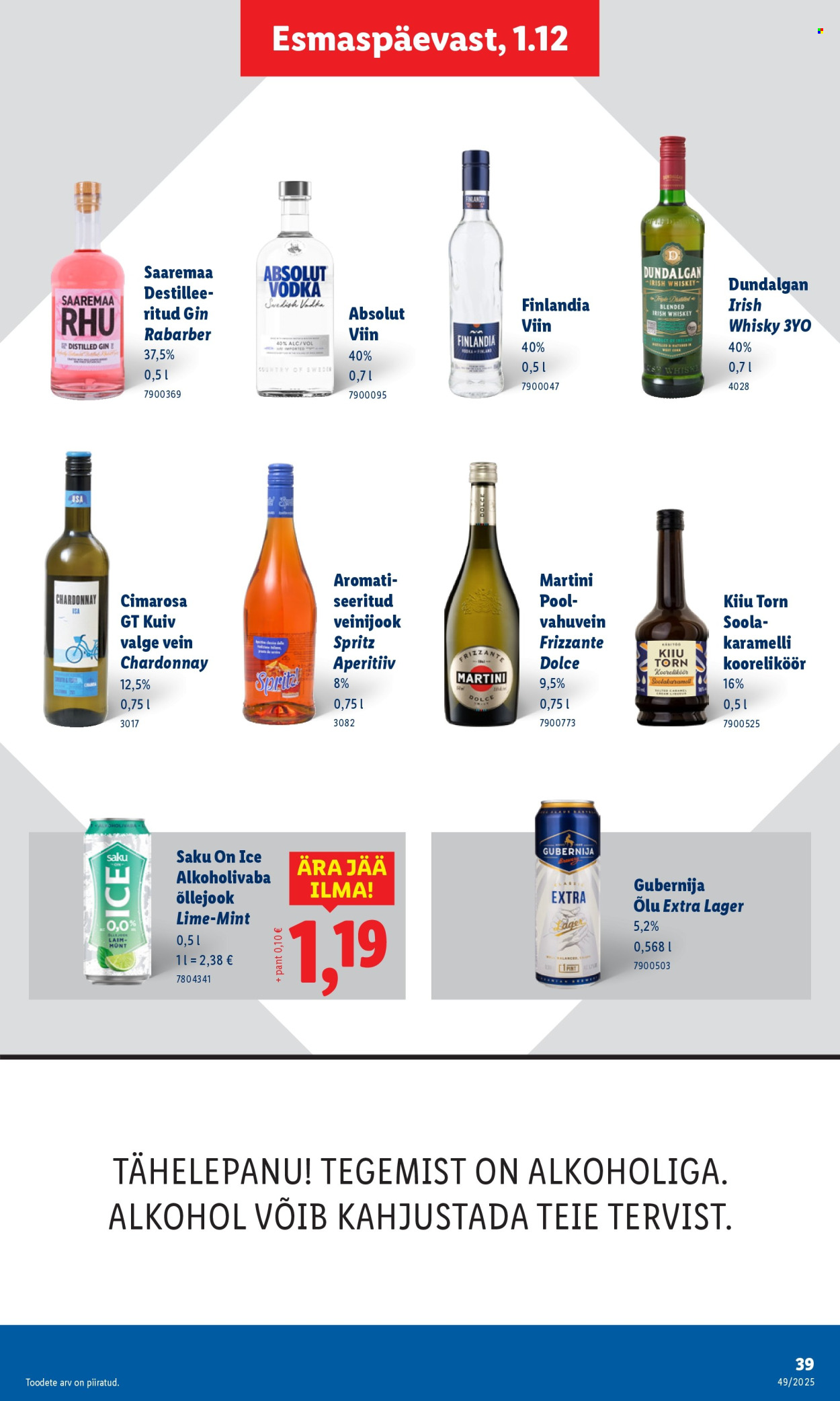 lidl - Lidl kliendileht - Nädalalõpu pakkumised (4.12 - 7.12.2025) - page: 39