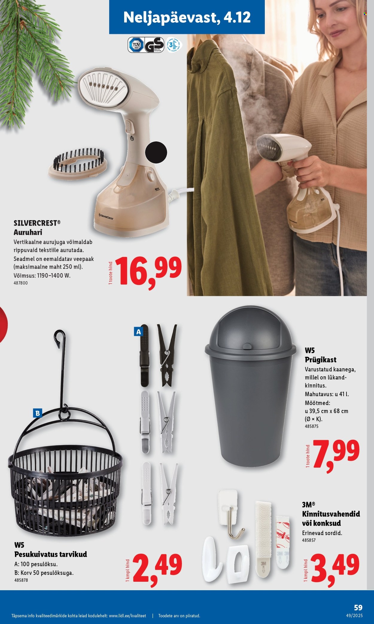 lidl - Lidl kliendileht - Nädalalõpu pakkumised (4.12 - 7.12.2025) - page: 59