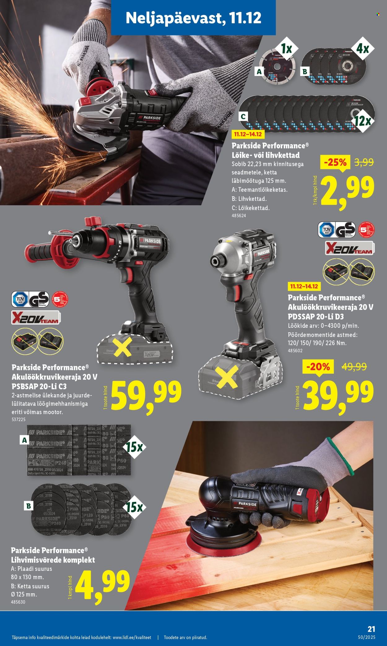 lidl - Lidl kliendileht - Tööstuskaupade pakkumised (8.12 - 14.12.2025) - page: 21