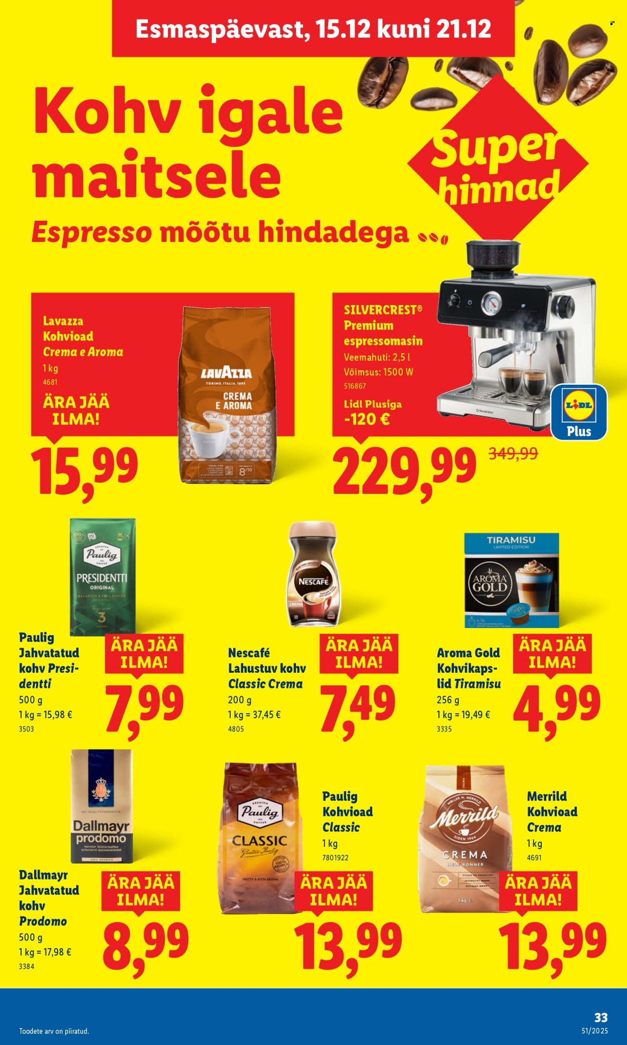 lidl - Lidl kliendileht - Kliendileht (15.12 - 21.12.2025) - page: 33