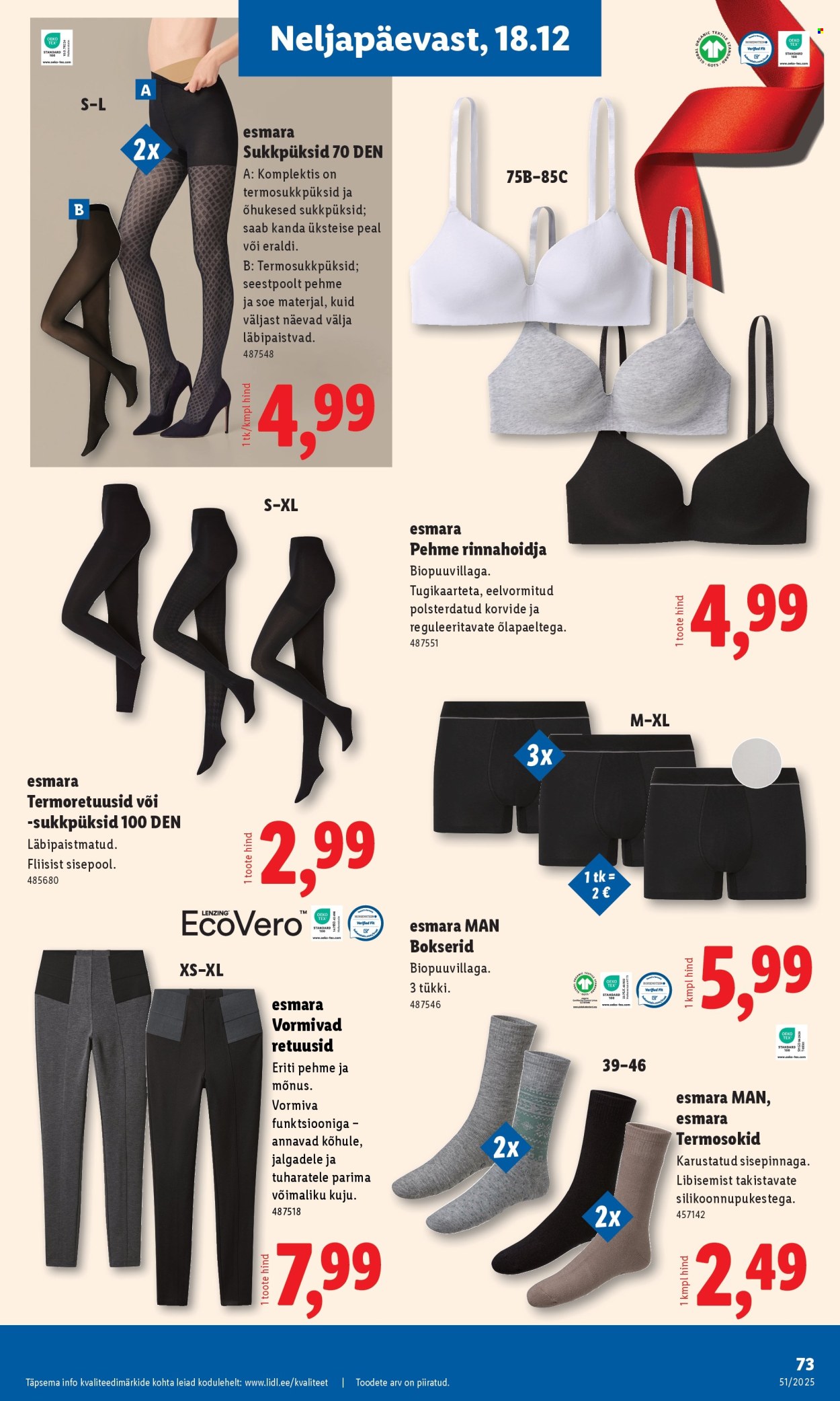 lidl - Lidl kliendileht - Nädalalõpu pakkumised (18.12 - 21.12.2025) - page: 73