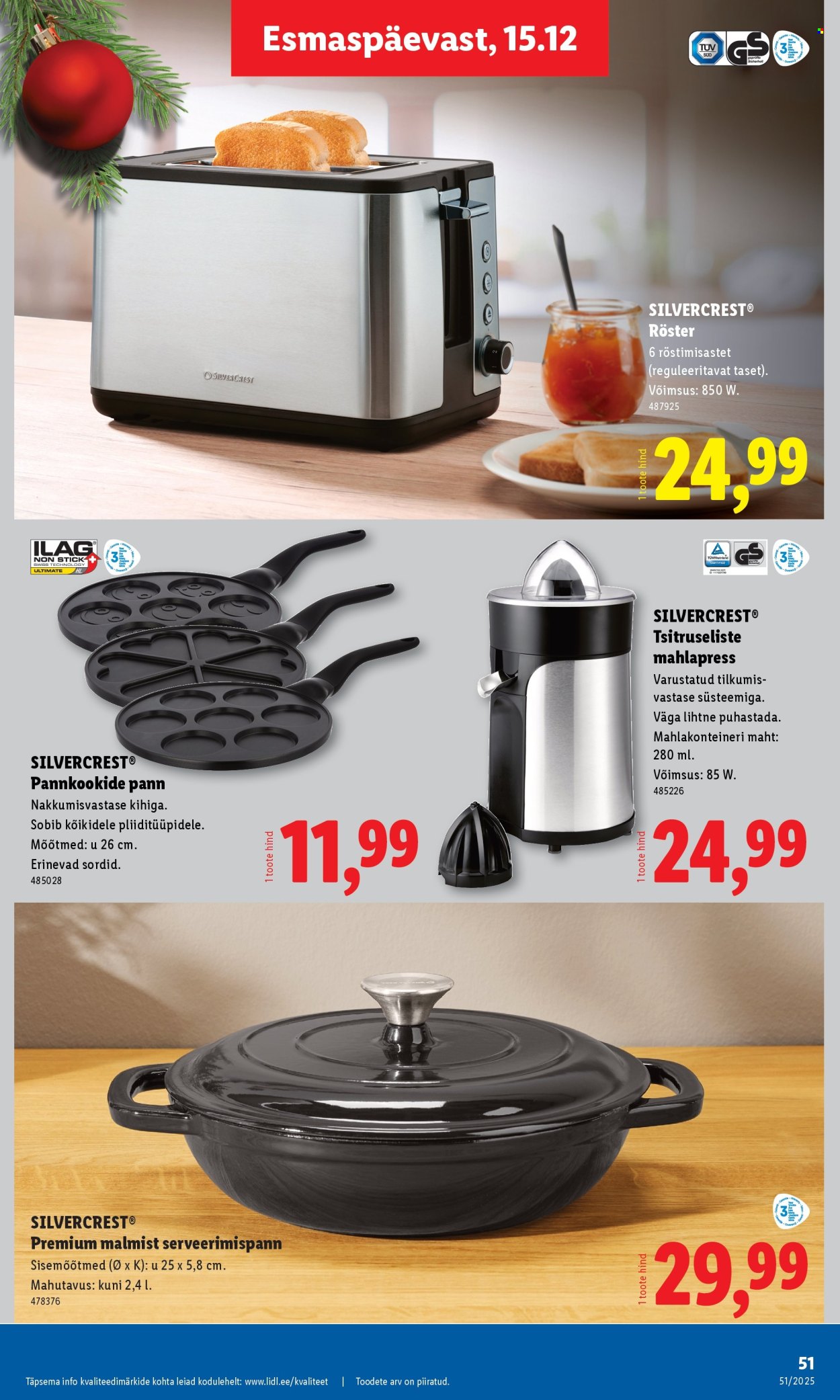 lidl - Lidl kliendileht - Nädalalõpu pakkumised (18.12 - 21.12.2025) - page: 51