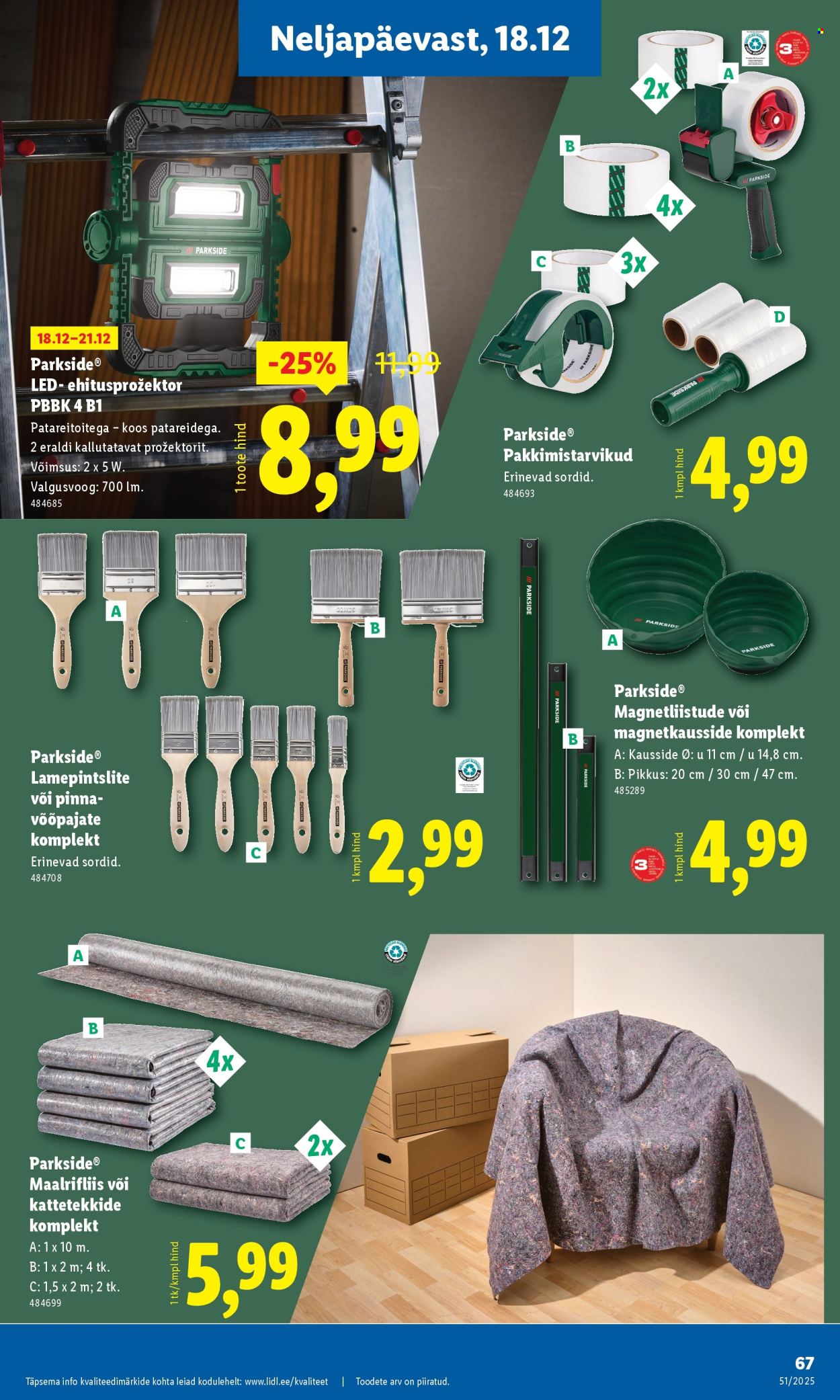 lidl - Lidl kliendileht - Nädalalõpu pakkumised (18.12 - 21.12.2025) - page: 67