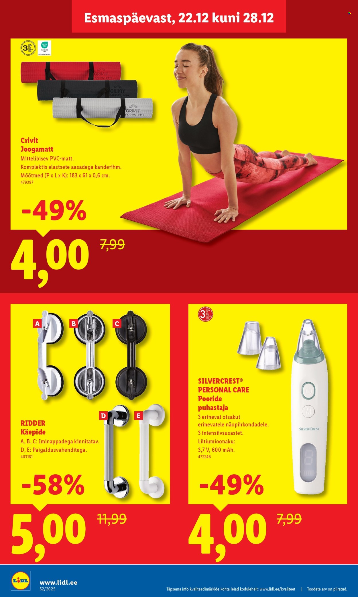 lidl - Lidl kliendileht - Linnämäe tee 28 (22.12 - 28.12.2025) - page: 6