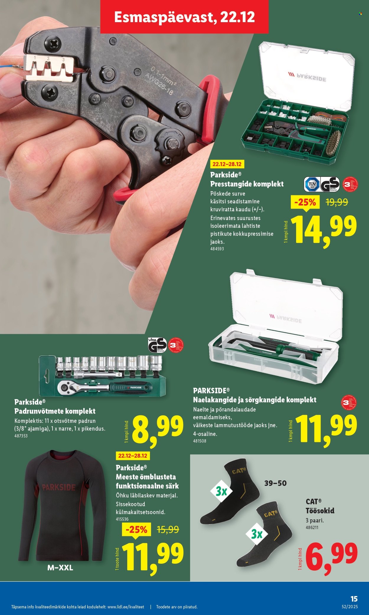 lidl - Lidl kliendileht - Tööstuskaupade pakkumised (22.12 - 28.12.2025) - page: 15