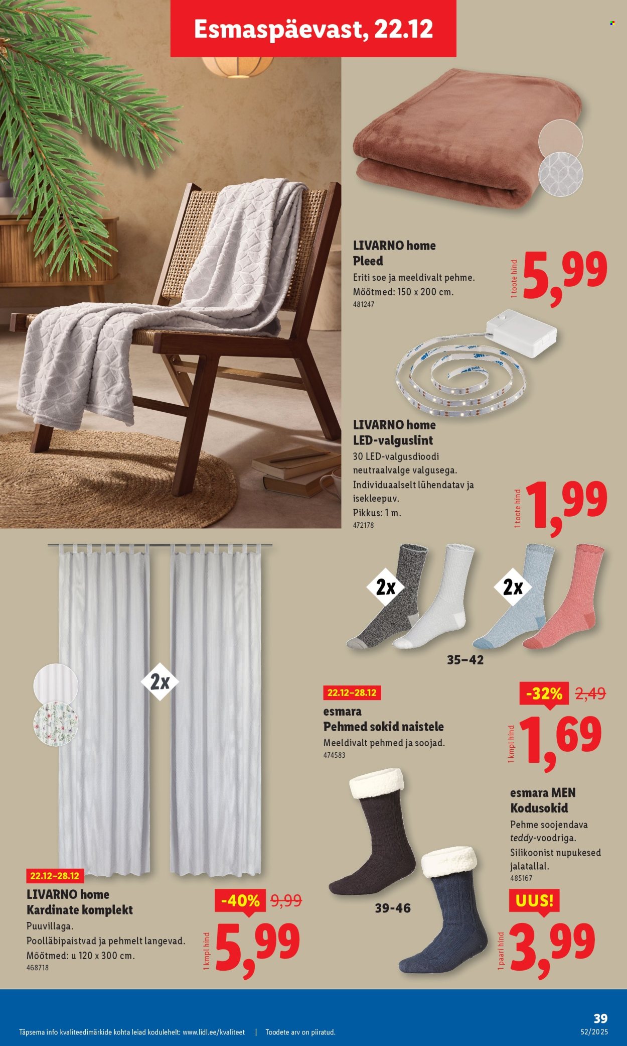 lidl - Lidl kliendileht - Kliendileht (22.12 - 28.12.2025) - page: 39