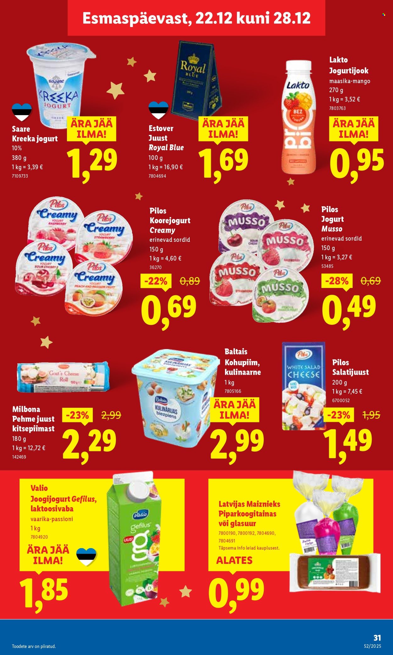 lidl - Lidl kliendileht - Nädalalõpu pakkumised (25.12 - 28.12.2025) - page: 31