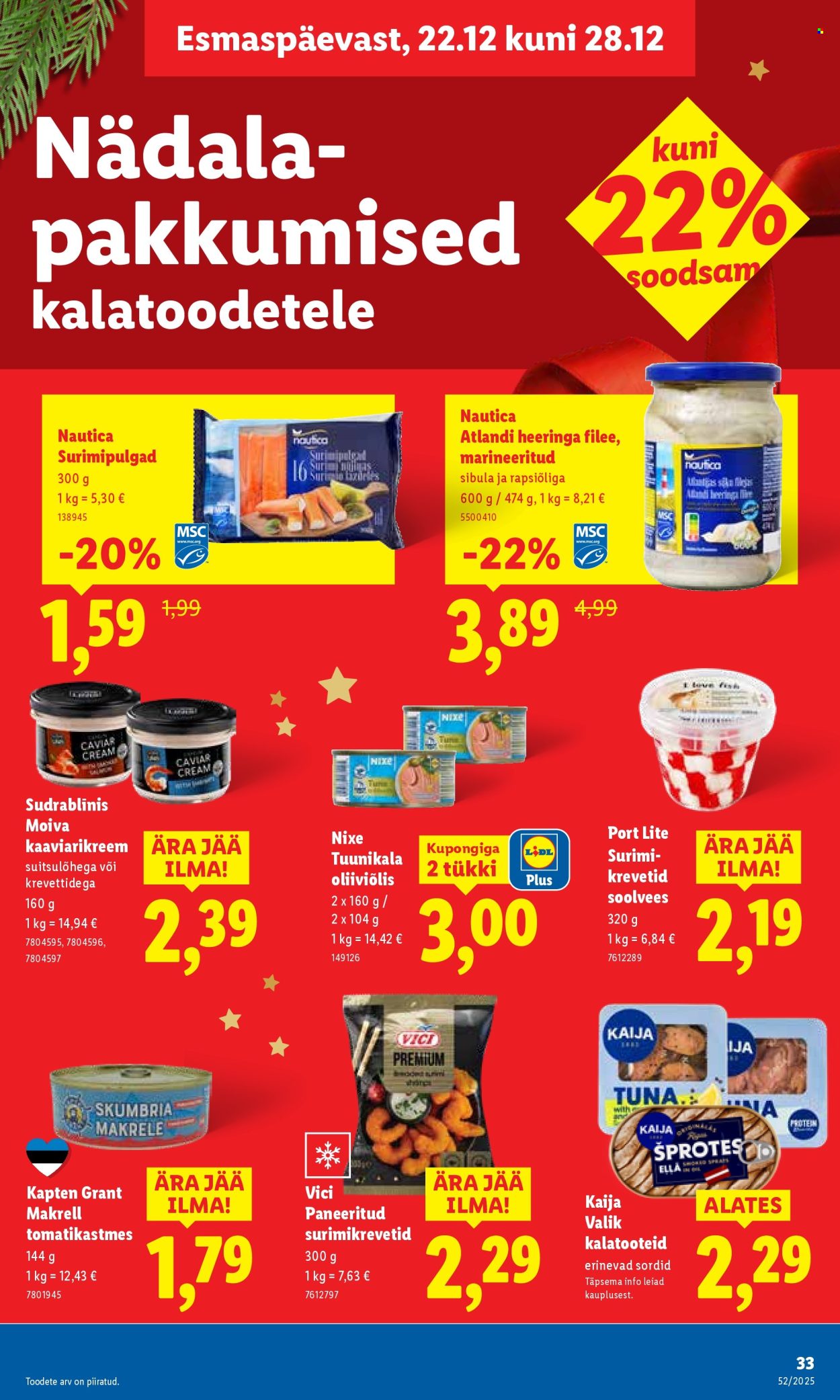 lidl - Lidl kliendileht - Nädalalõpu pakkumised (25.12 - 28.12.2025) - page: 33