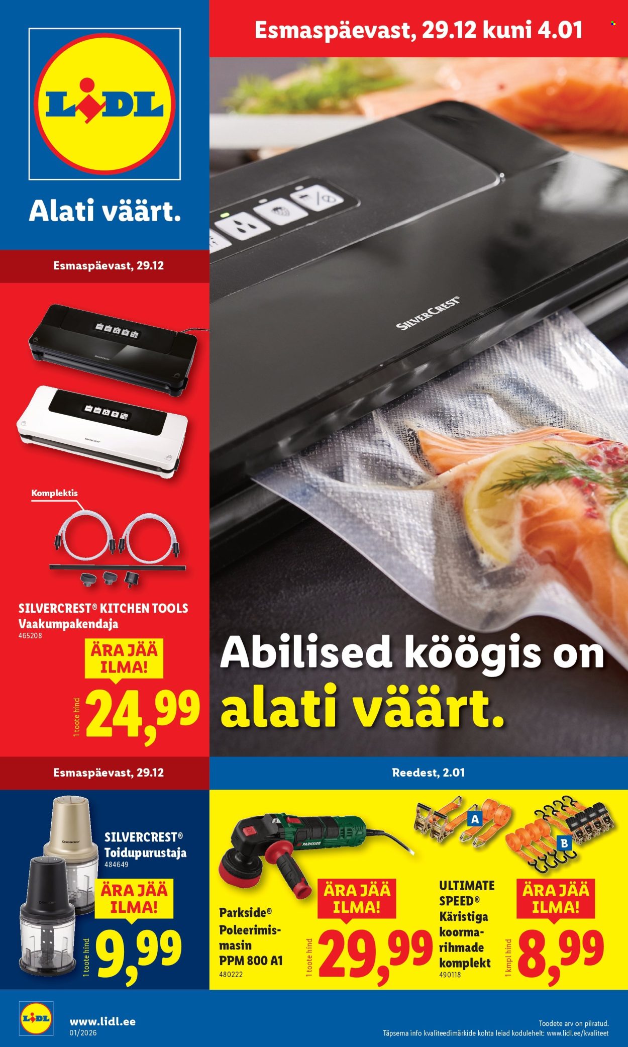 lidl - Lidl kliendileht - Tööstuskaupade pakkumised (29.12.2025 - 4.01.2026)