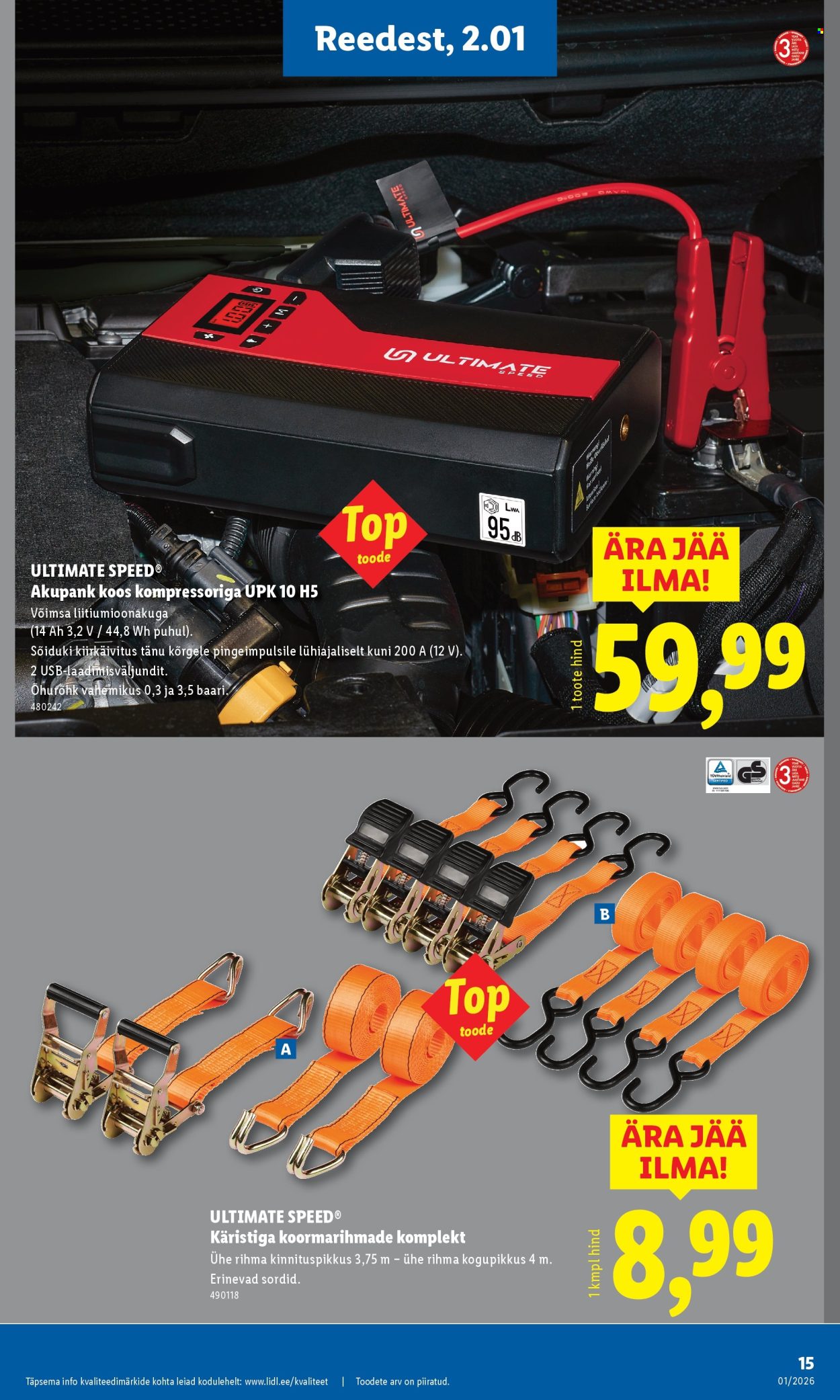 lidl - Lidl kliendileht - Tööstuskaupade pakkumised (29.12.2025 - 4.01.2026) - page: 15