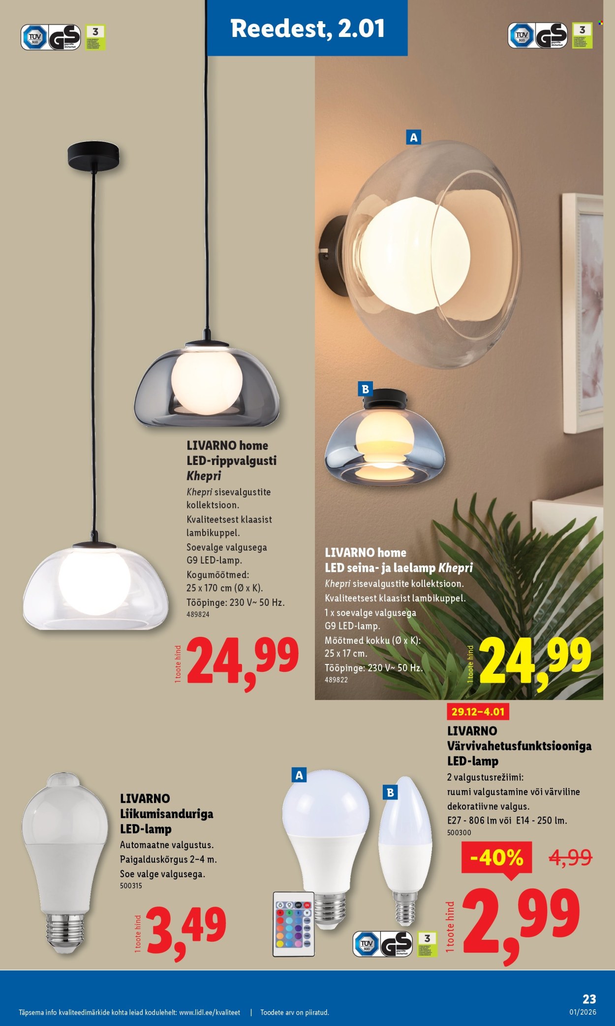 lidl - Lidl kliendileht - Tööstuskaupade pakkumised (29.12.2025 - 4.01.2026) - page: 23