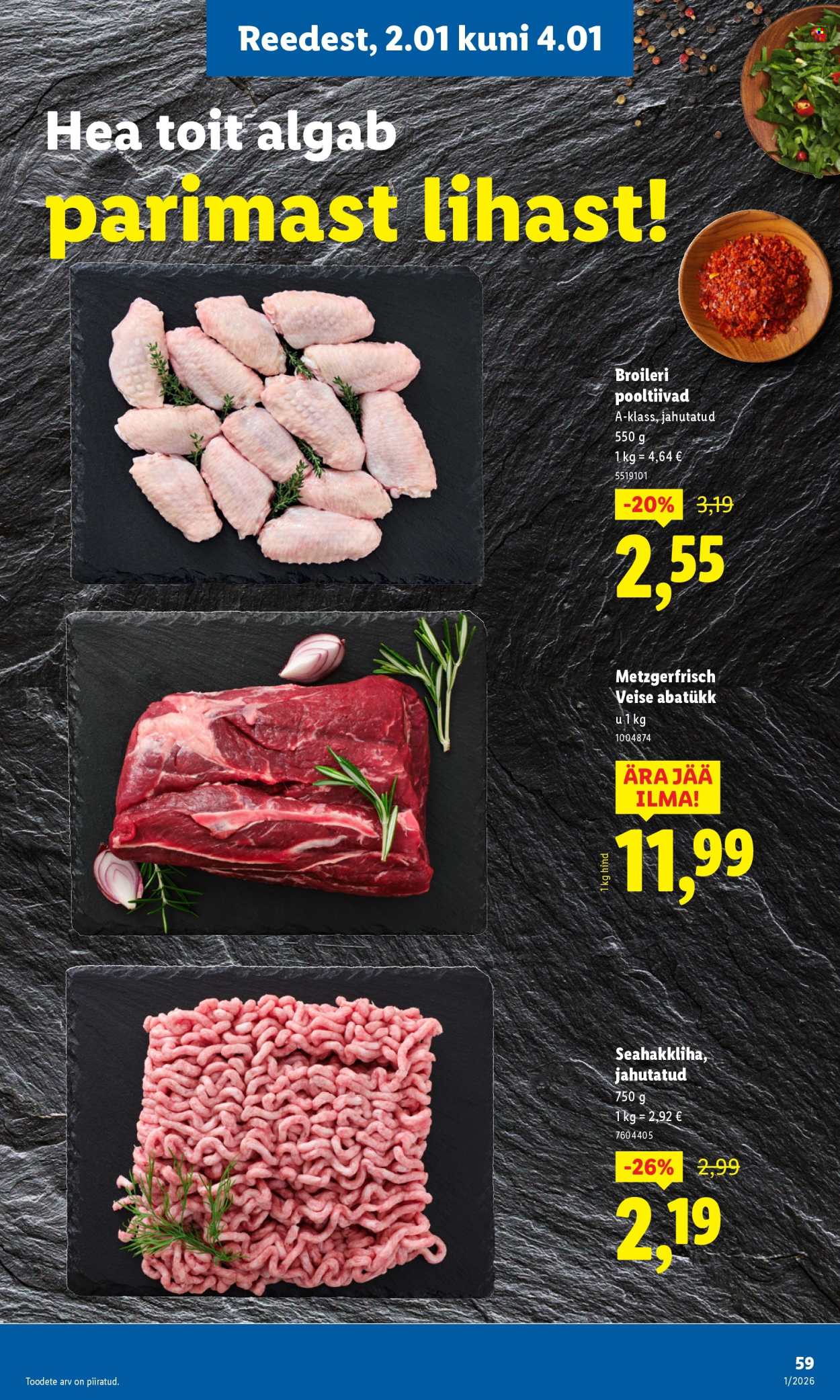 lidl - Lidl kliendileht - Kliendileht (29.12.2025 - 4.01.2026) - page: 59